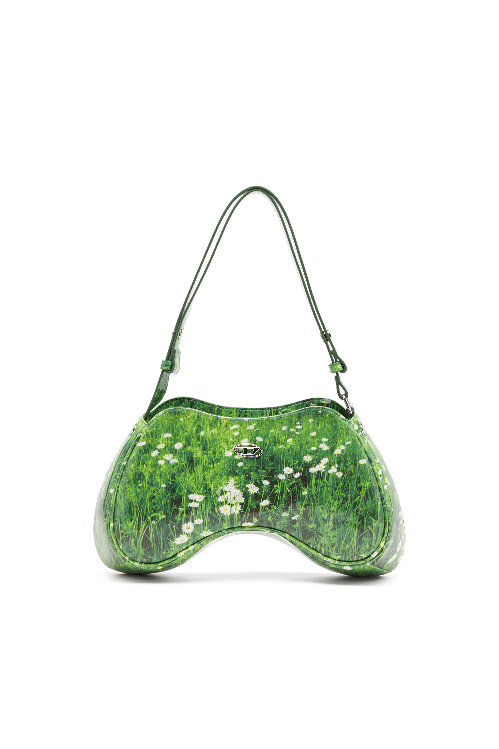 Diesel - PLAY SHOULDER, Play-Bolso de hombro brillante Mujer in Verde - 1