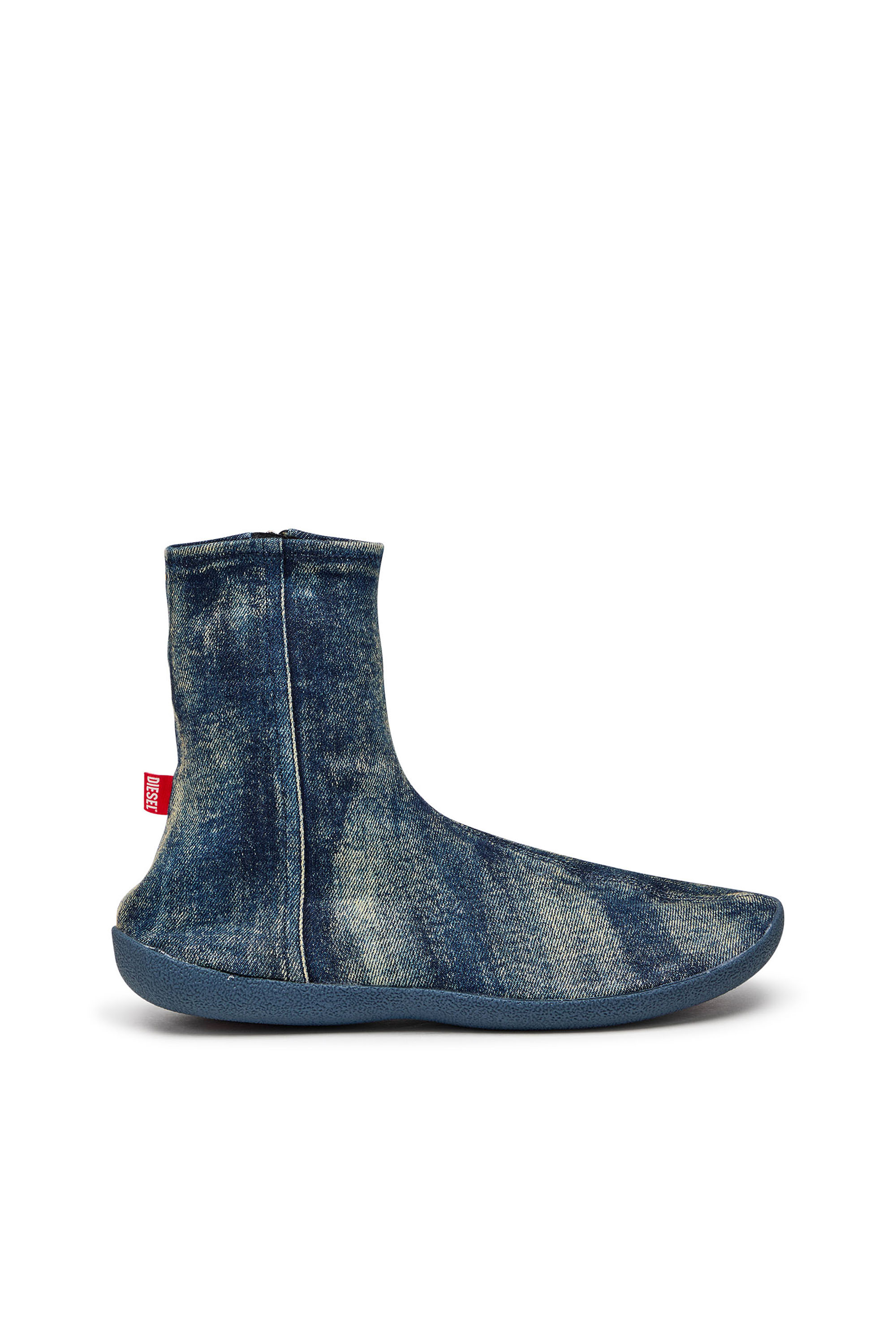 Diesel - D-SHOCK BT, D-Shock Bt-Botines calcetín en denim solarizado Hombre in Azul marino - 1