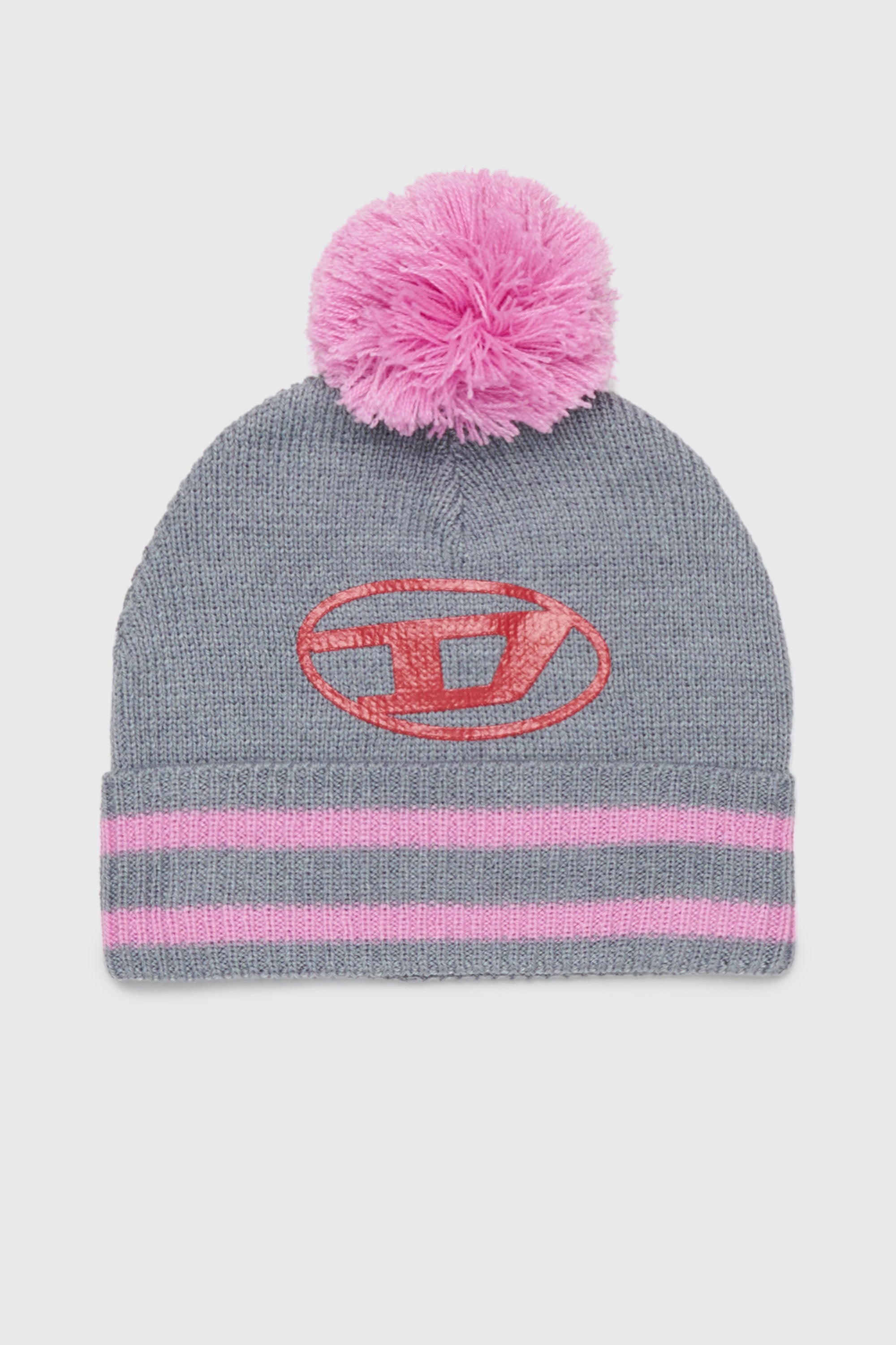 Diesel - FUTEEB, Gorro de punto a rayas con pomp&oacute;n, mezcla de lana Unisex in Multicolor - 1