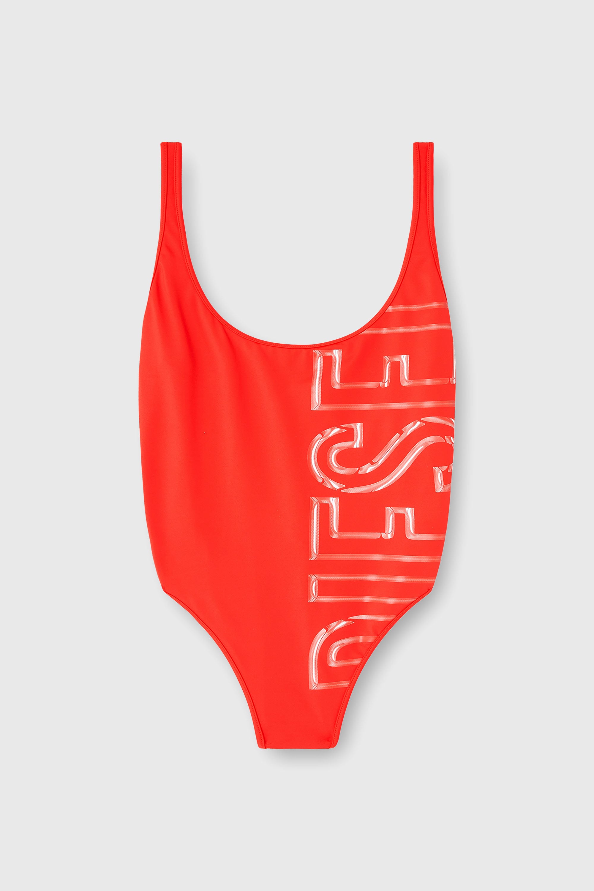 Diesel - PAMELA-D-CORE, Woman's Swimsuit with logo print in Red - 4