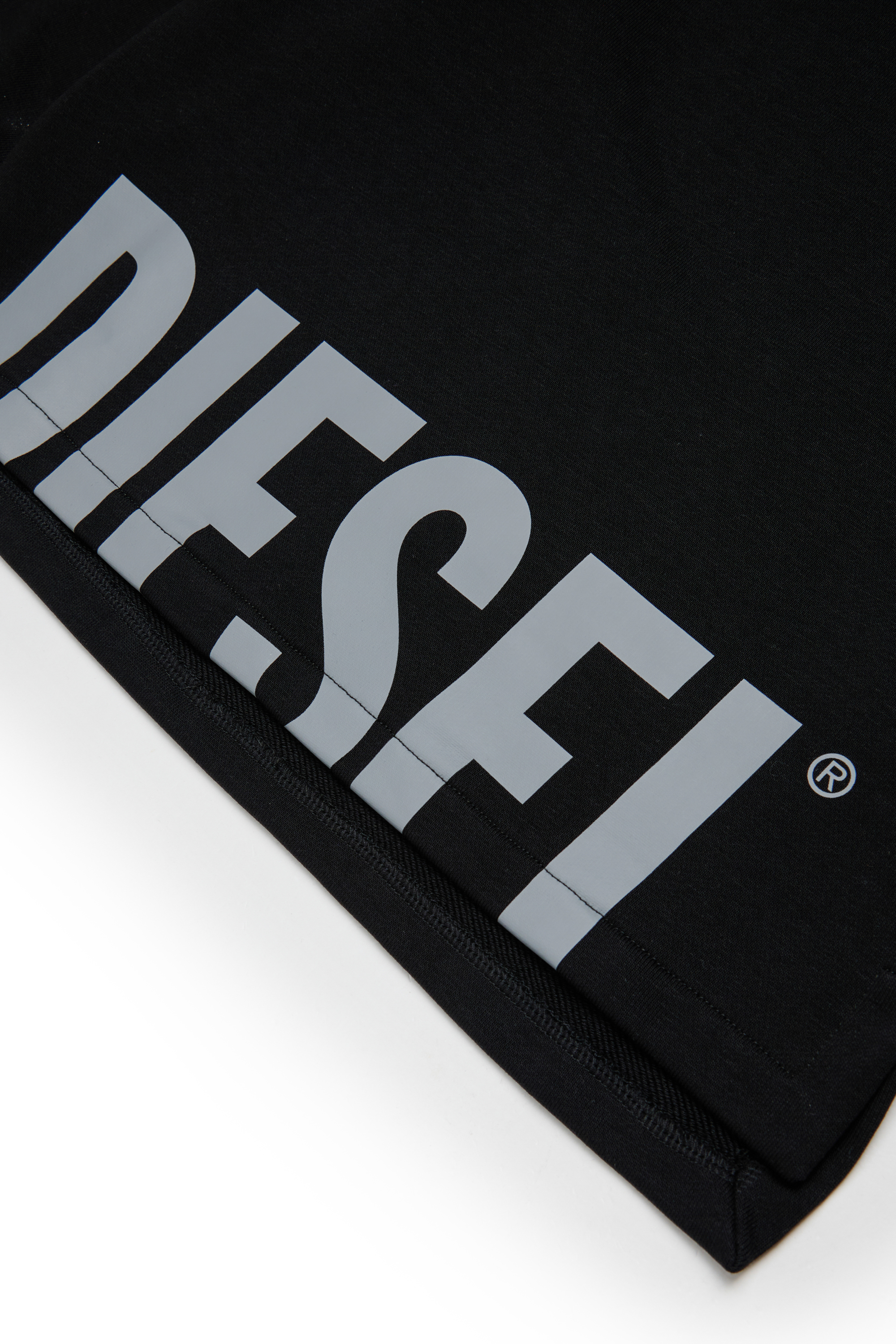 Diesel - SRES OVER, Sudadera cut-off con estampado de logo Hombre in Negro - 4