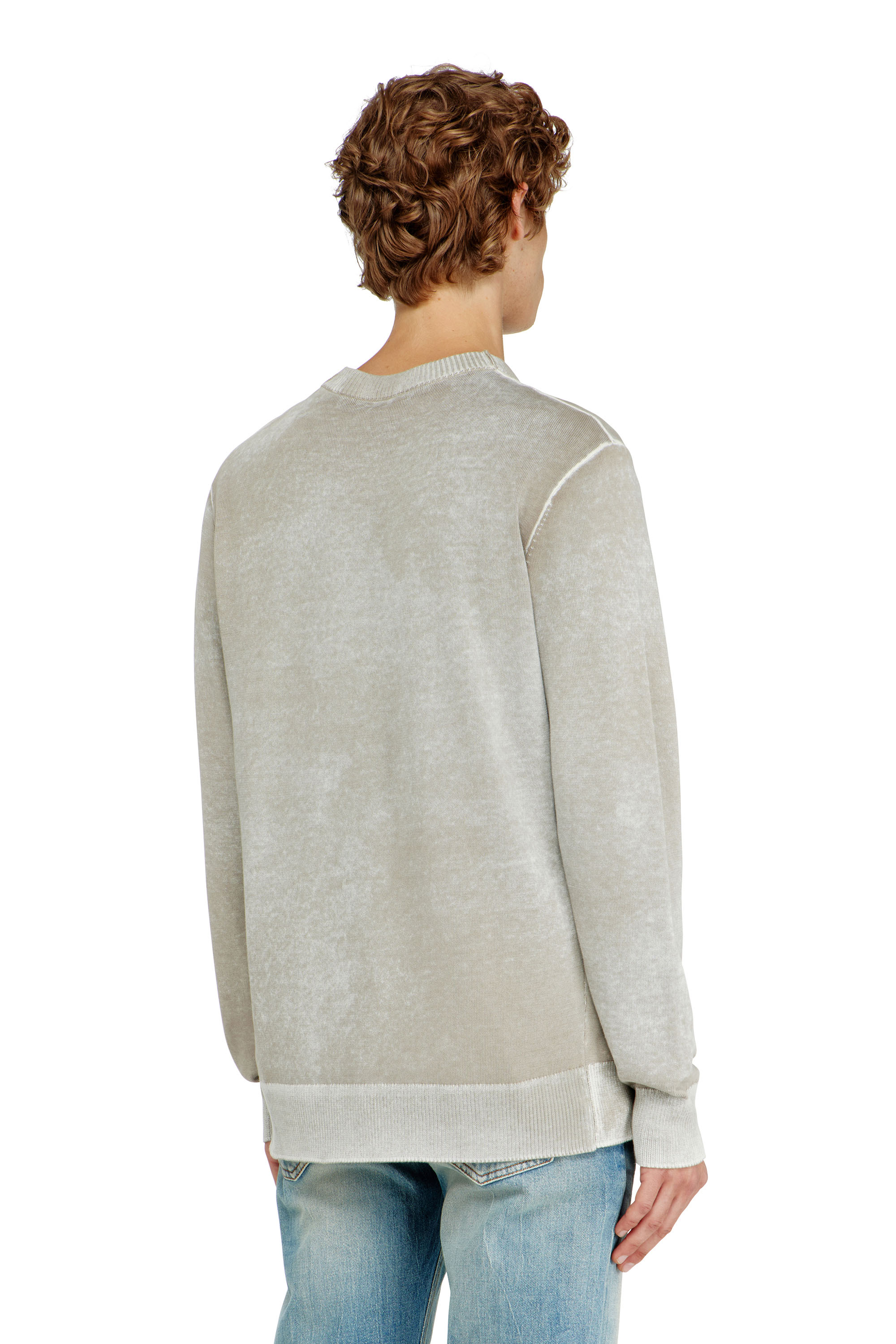 Diesel - K-LAURENT, Jersey con estampado inverso descolorido Hombre in Gris - 4