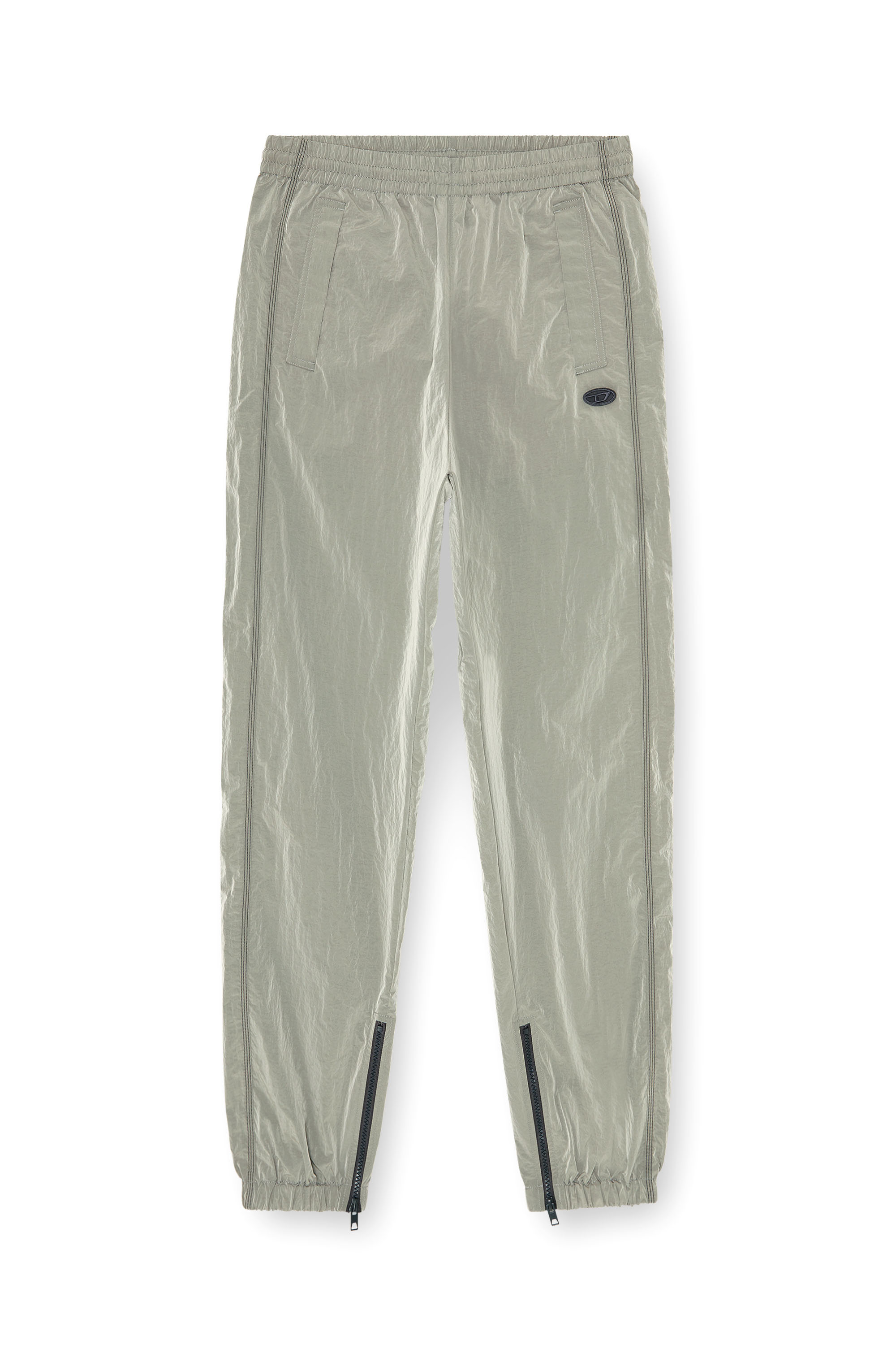 Diesel - P-ANOK, Pantal&oacute;n de nailon con efecto arrugado Hombre in Gris - 4