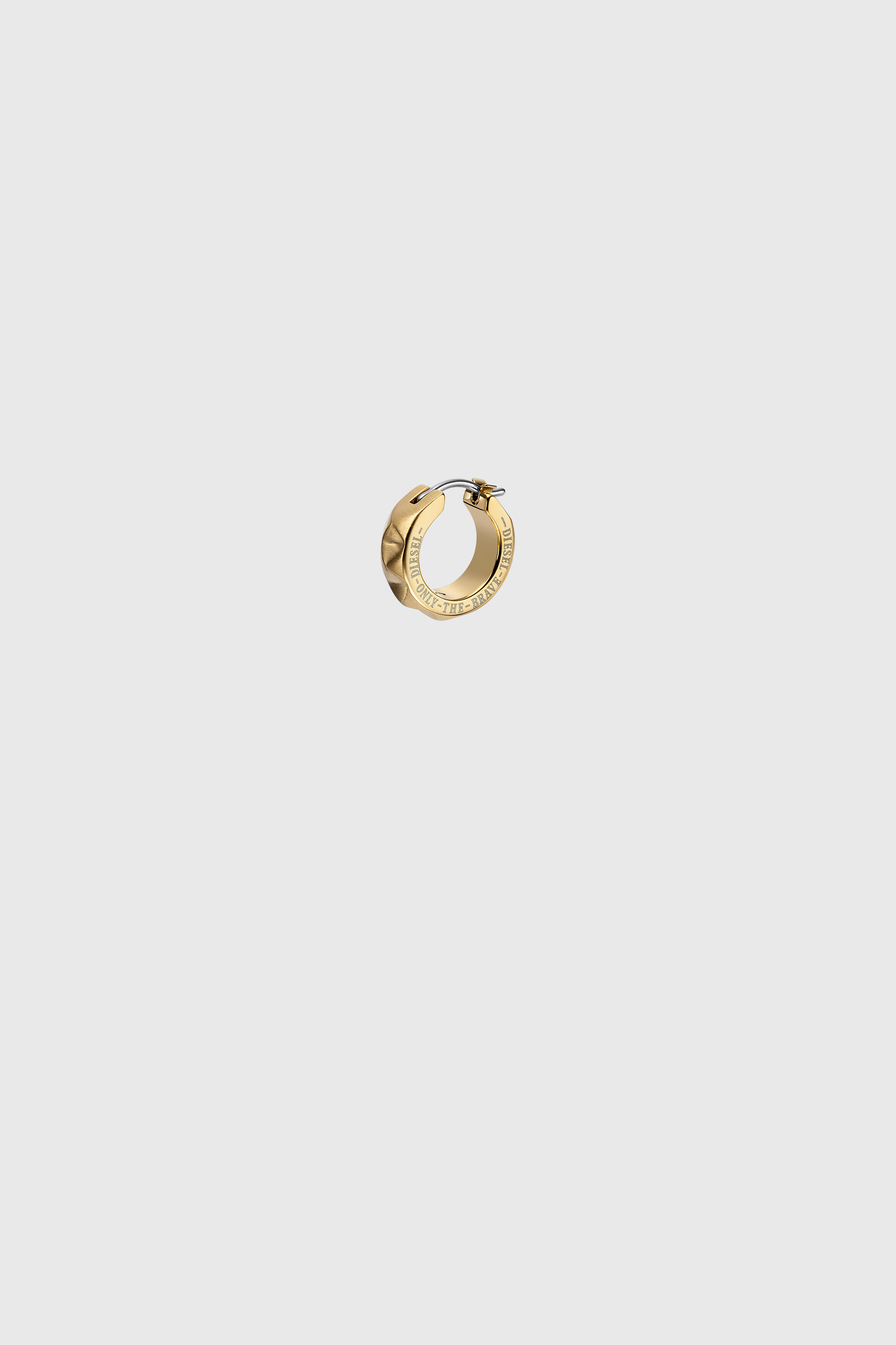Diesel - DX1417, Unisex's Gold-Tone Stainless Steel single hoop earring in Gold - 1