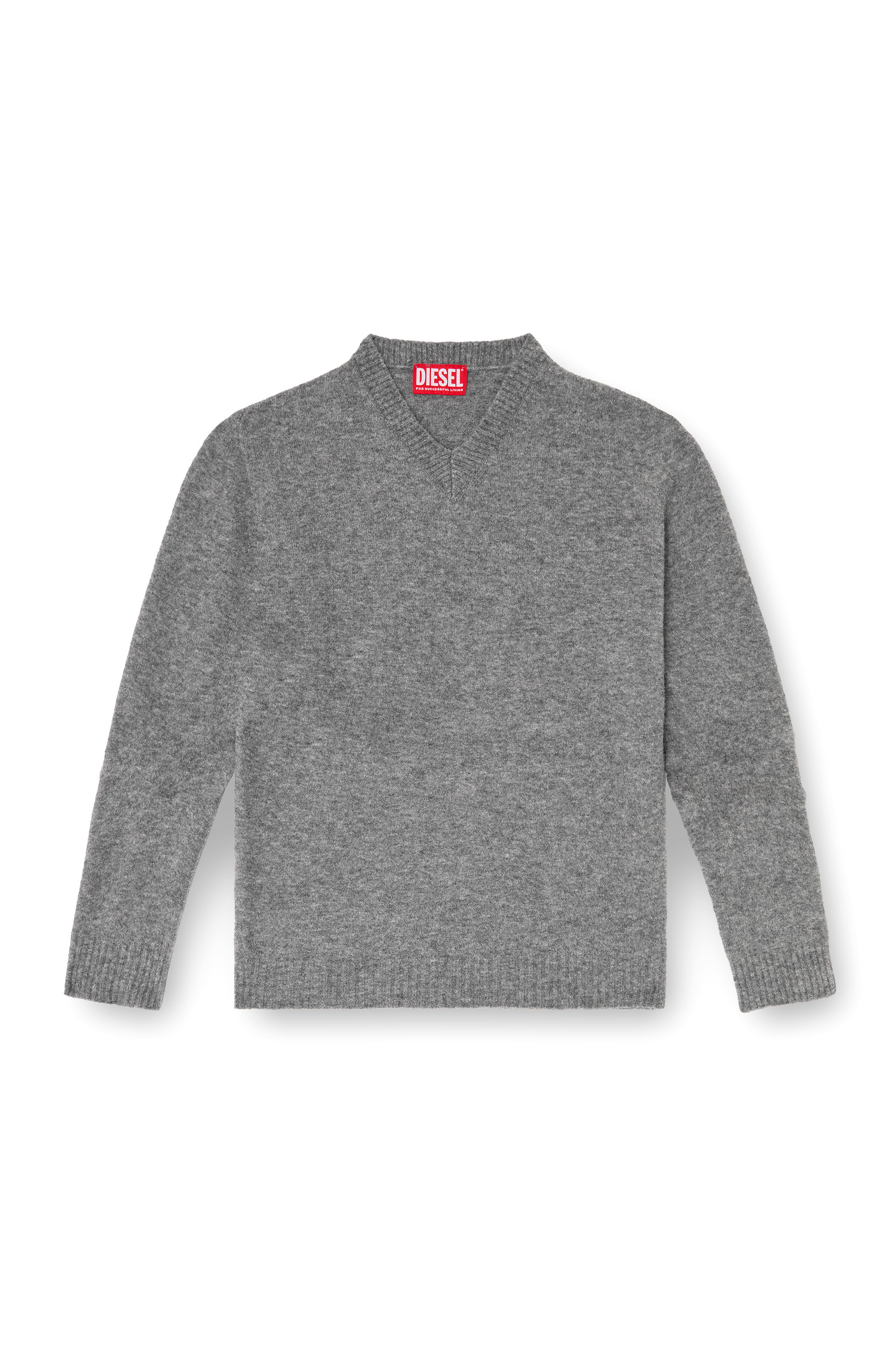 Diesel - K-ANDIE, Jersey de pico en punto hervido arrugado Hombre in Gris - 2