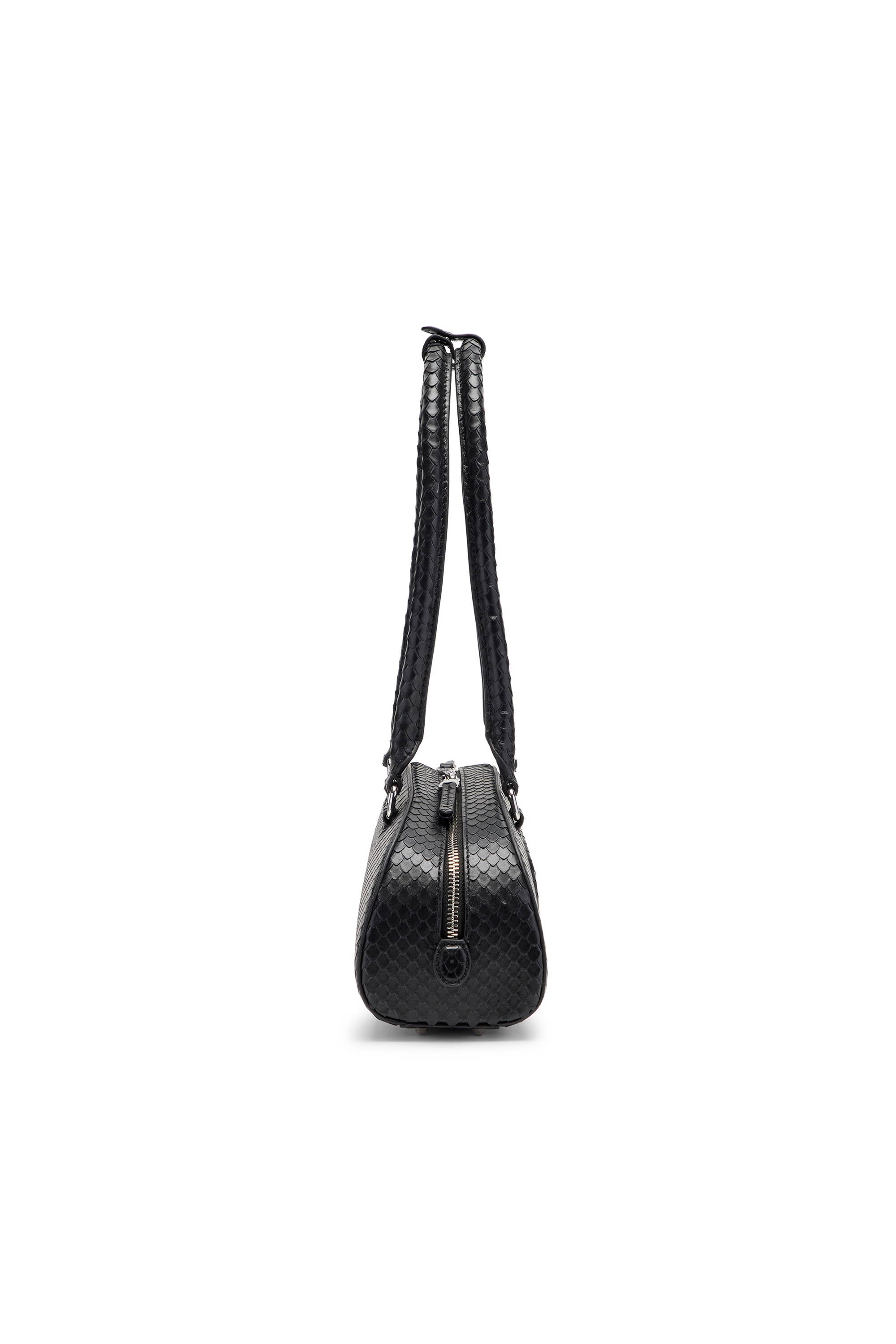 Diesel - 1DR DOME SHOULDER EW, 1DR Dome-Bolso bowling alargado en piel texturizada Mujer in Negro - 4