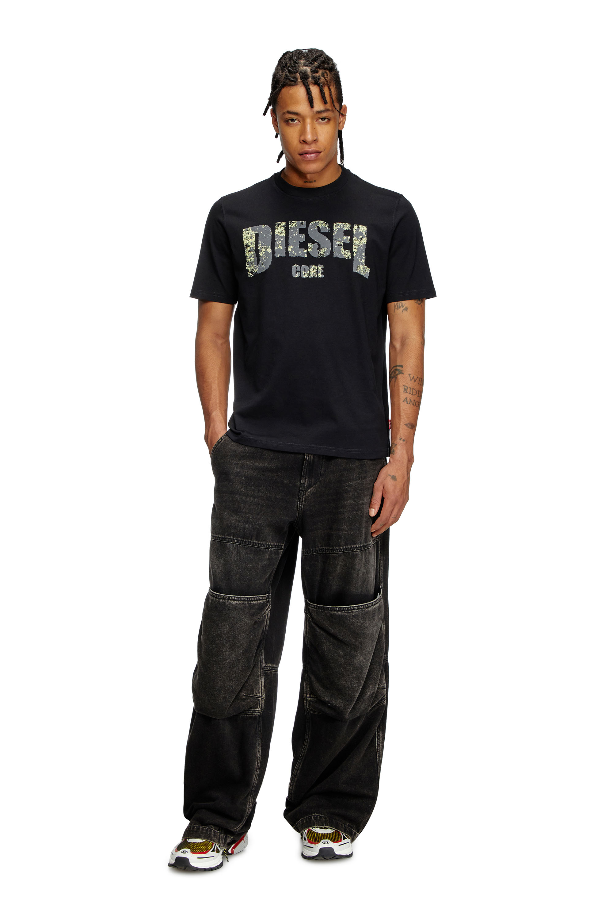 Diesel - T-ADJUST-R25, Camiseta con estampado Diesel Core Hombre in Negro - 2