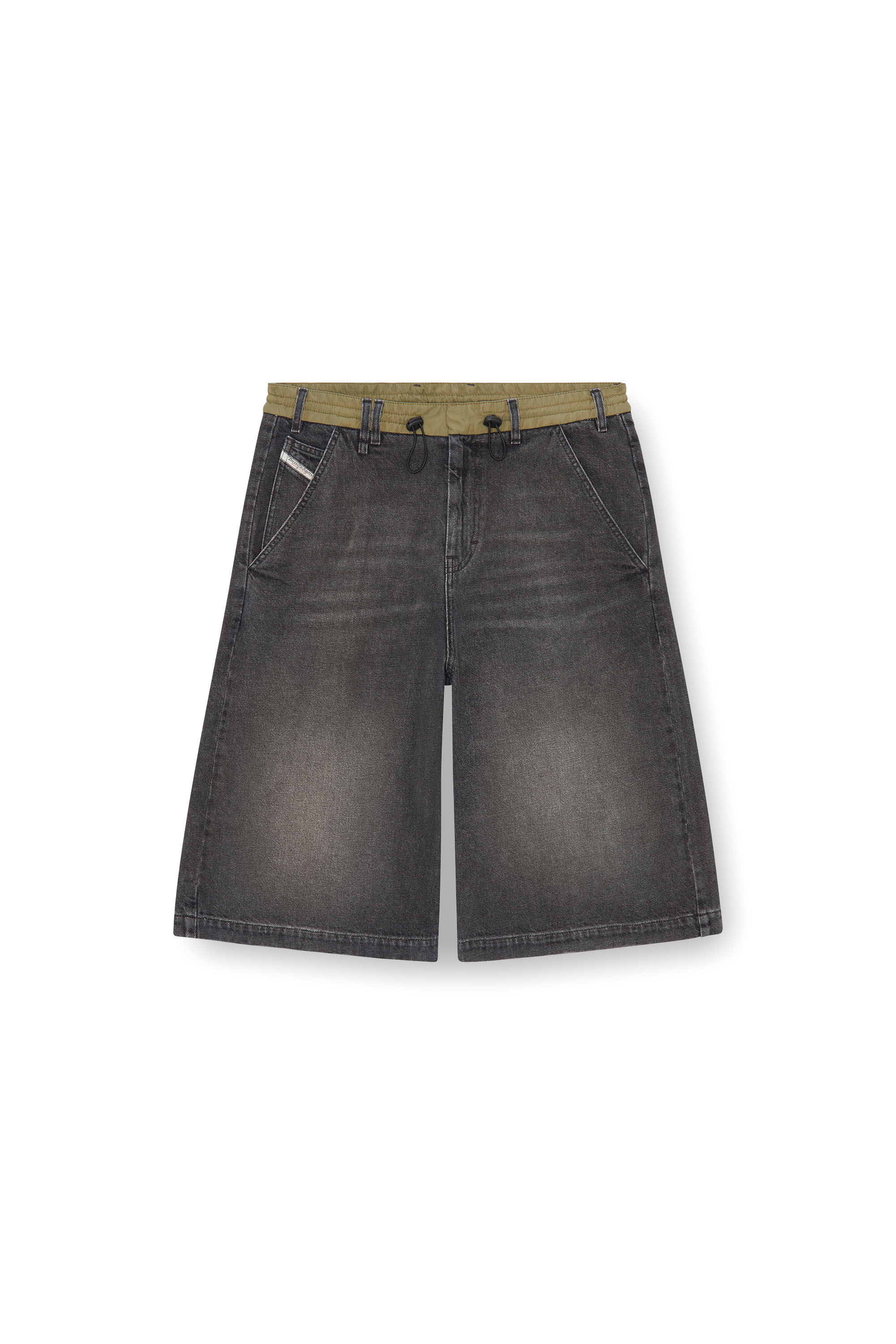 Diesel - D-ANDRE-SHORT-S, Bermuda holgada de denim y nailon Hombre in Negro - 3