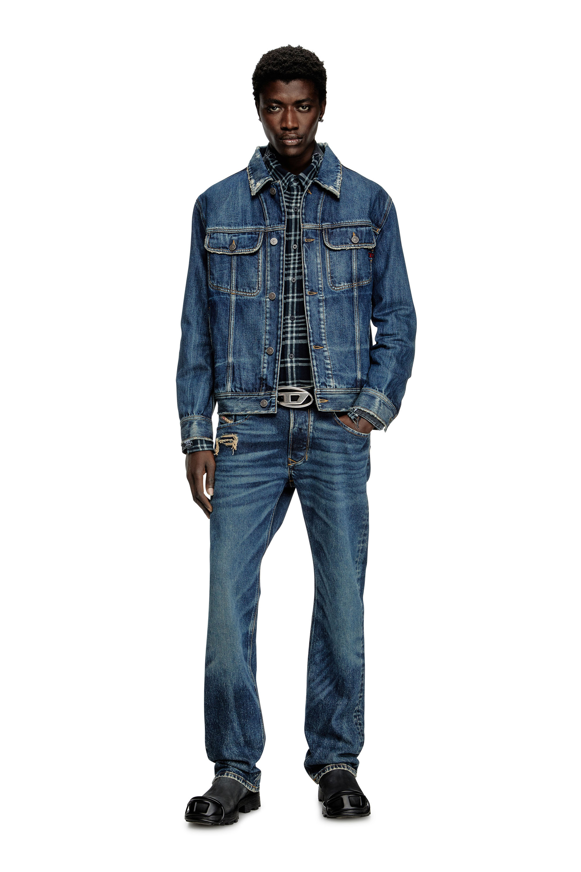 Diesel - Regular Jeans 1985 Larkee 007Y3 Hombre, Azul Oscuro - 2