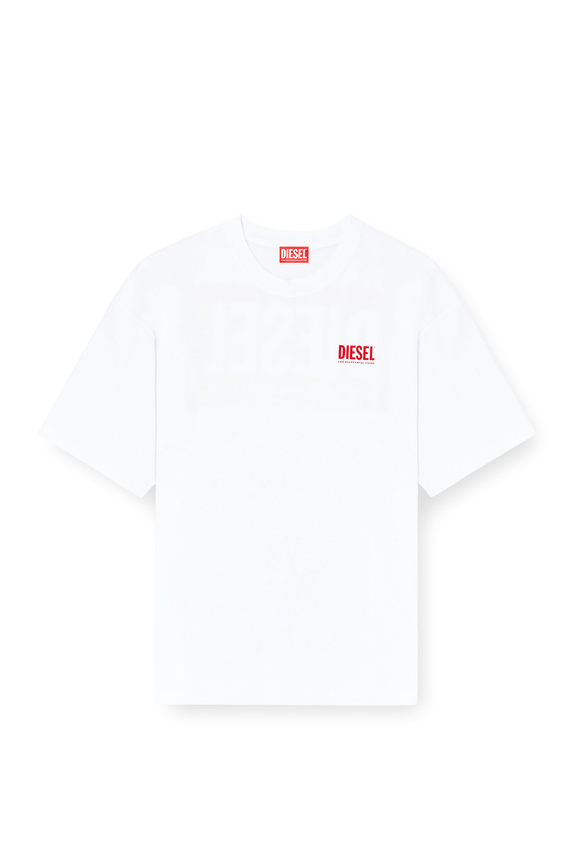 Diesel - T-BOXT-BISK, Camiseta de algod&oacute;n con estampado Diesel Biscotto Hombre in Blanco - 2