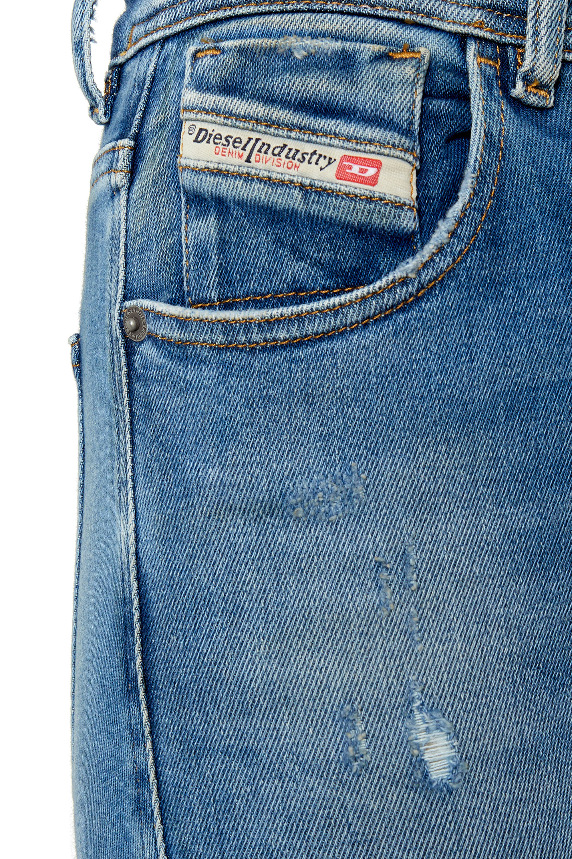 Diesel - 1984 Slandy-High 09E91 Super skinny Jeans, Azul Claro - Image 3
