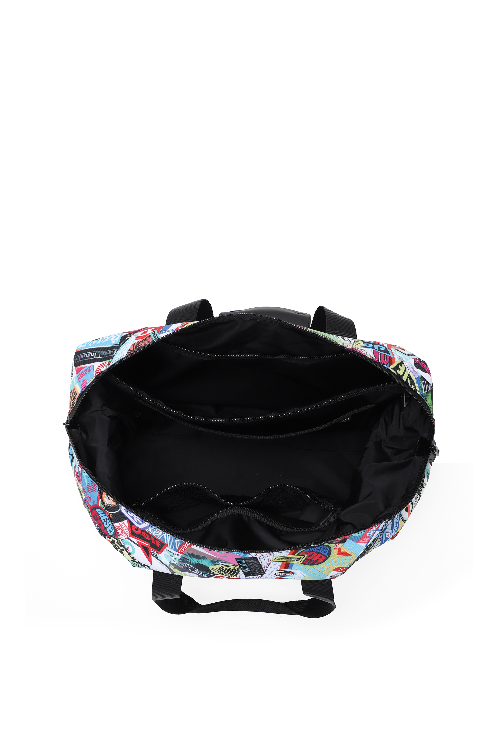 Diesel - DIESEL PC PRINTED DUFFLE-STICKERS- DSB00, Bolsa tipo duffle pr&aacute;ctica con adhesivos Unisex in Multicolor - 4