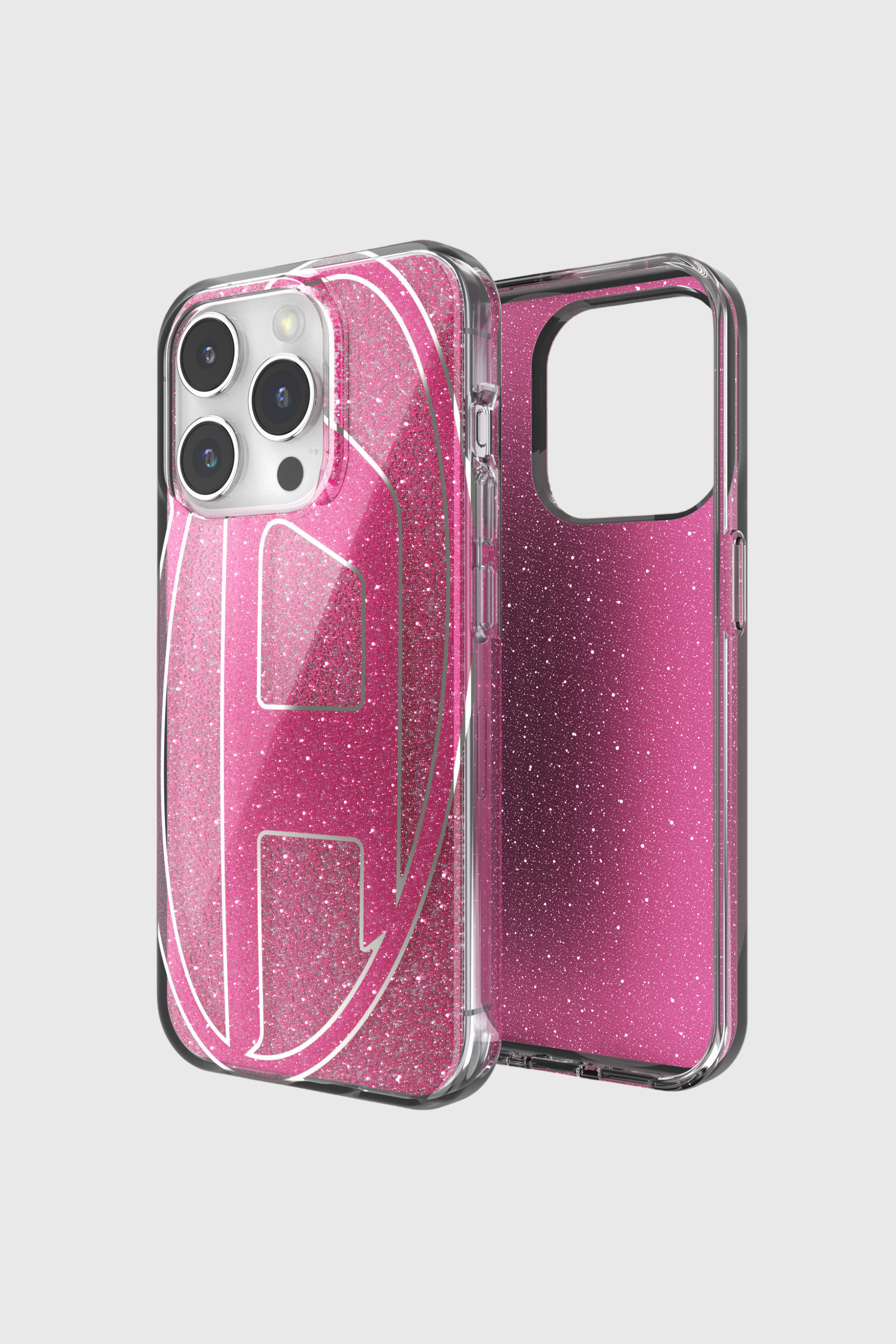 Diesel - 60036 AOP CASE, Funda glitter por iP 15 Pro Unisex in Rosa - 1