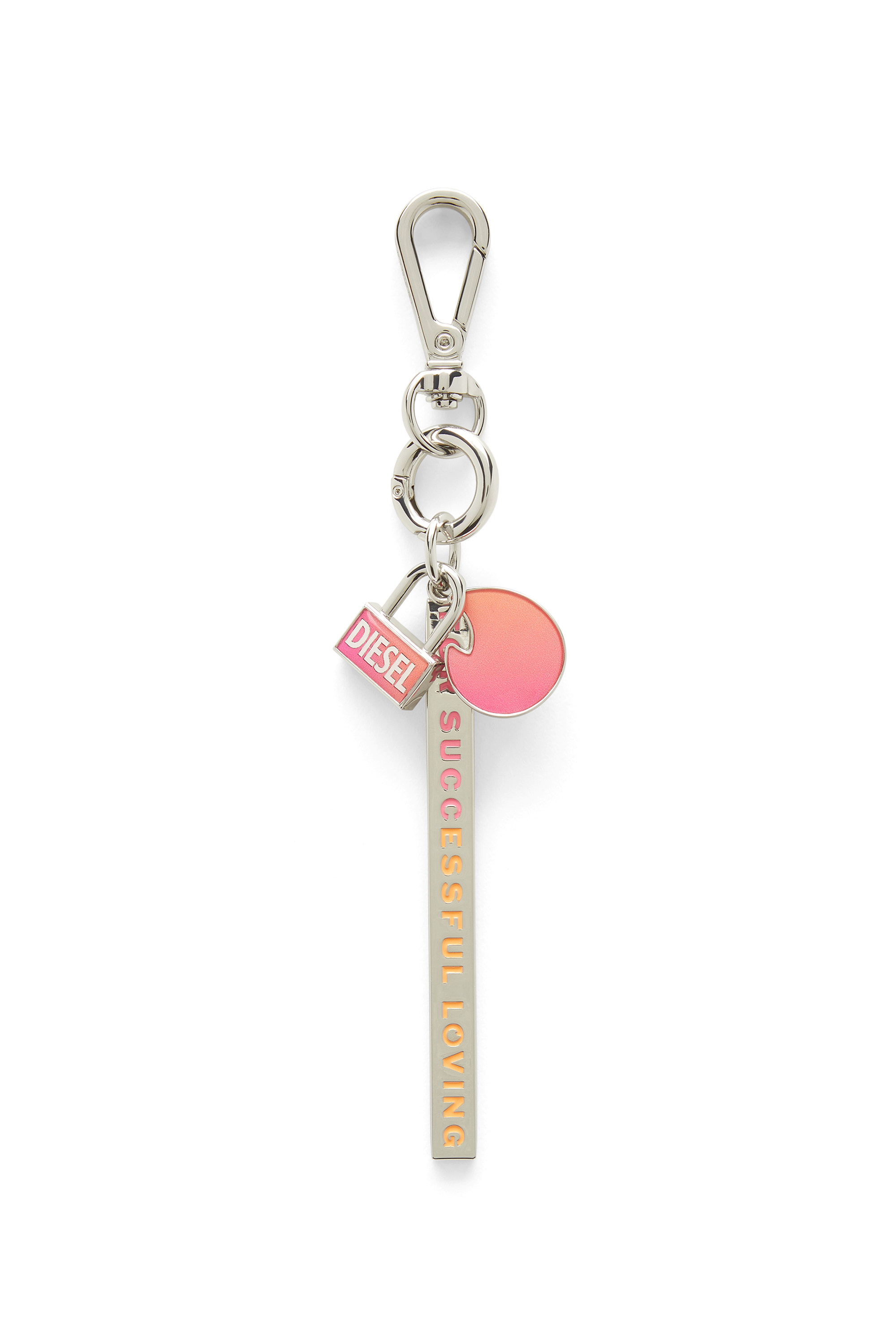 Diesel - TINDER CHARM, Llavero met&aacute;lico con efecto degradado Unisex in Plateado - 1