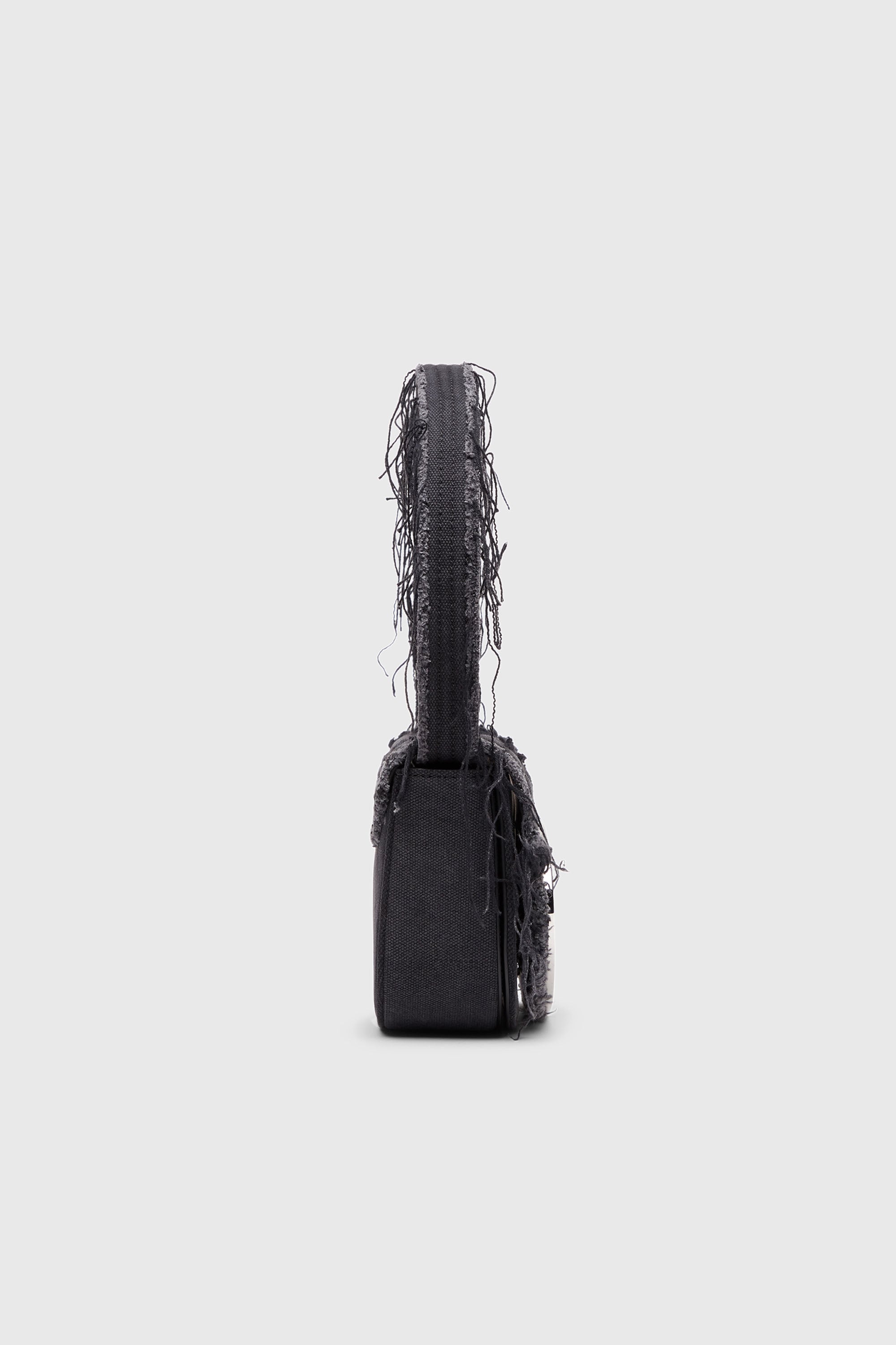 Diesel - 1DR, 1DR-Bolso de hombro ic&oacute;nico de lona y cuero Mujer in Negro - 5
