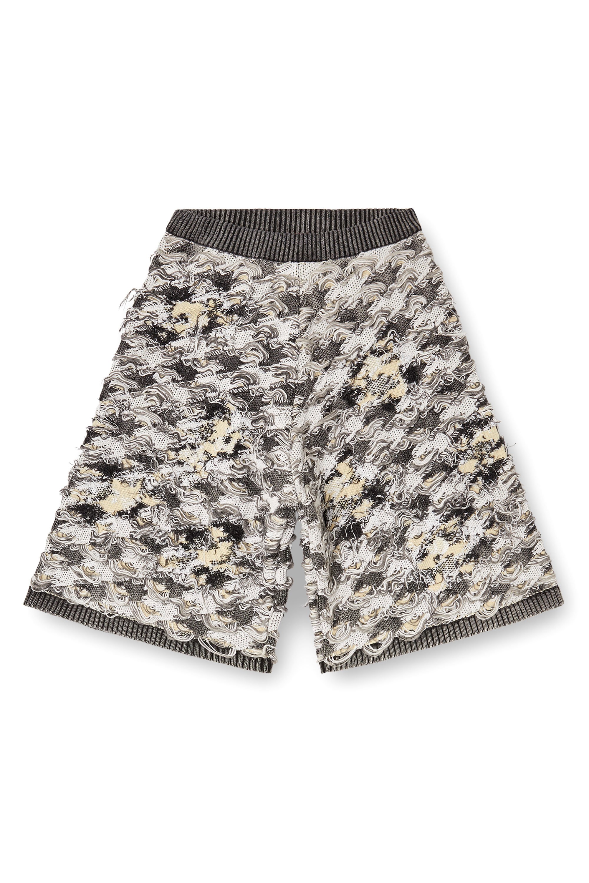 Diesel - M-VANJA, Pantalones cortos de jacquard de pata de gallo desgastados Mujer in Multicolor - 3