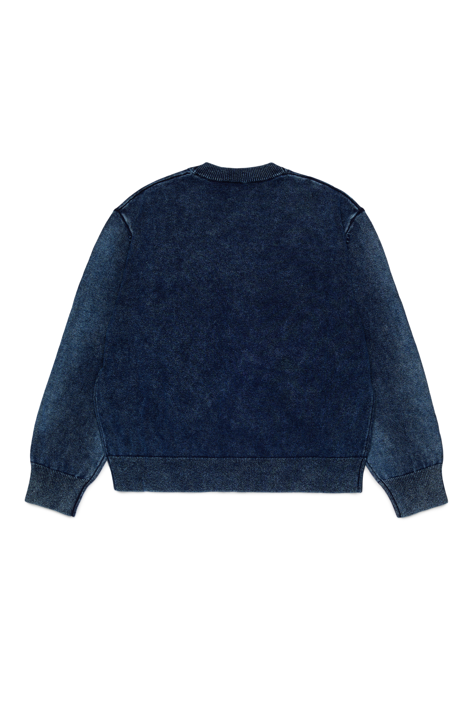 Diesel - KFINNIC CARDIGAN OVER, C&aacute;rdigan efecto denim con motivo de f&eacute;nix Hombre in Azul marino - 2