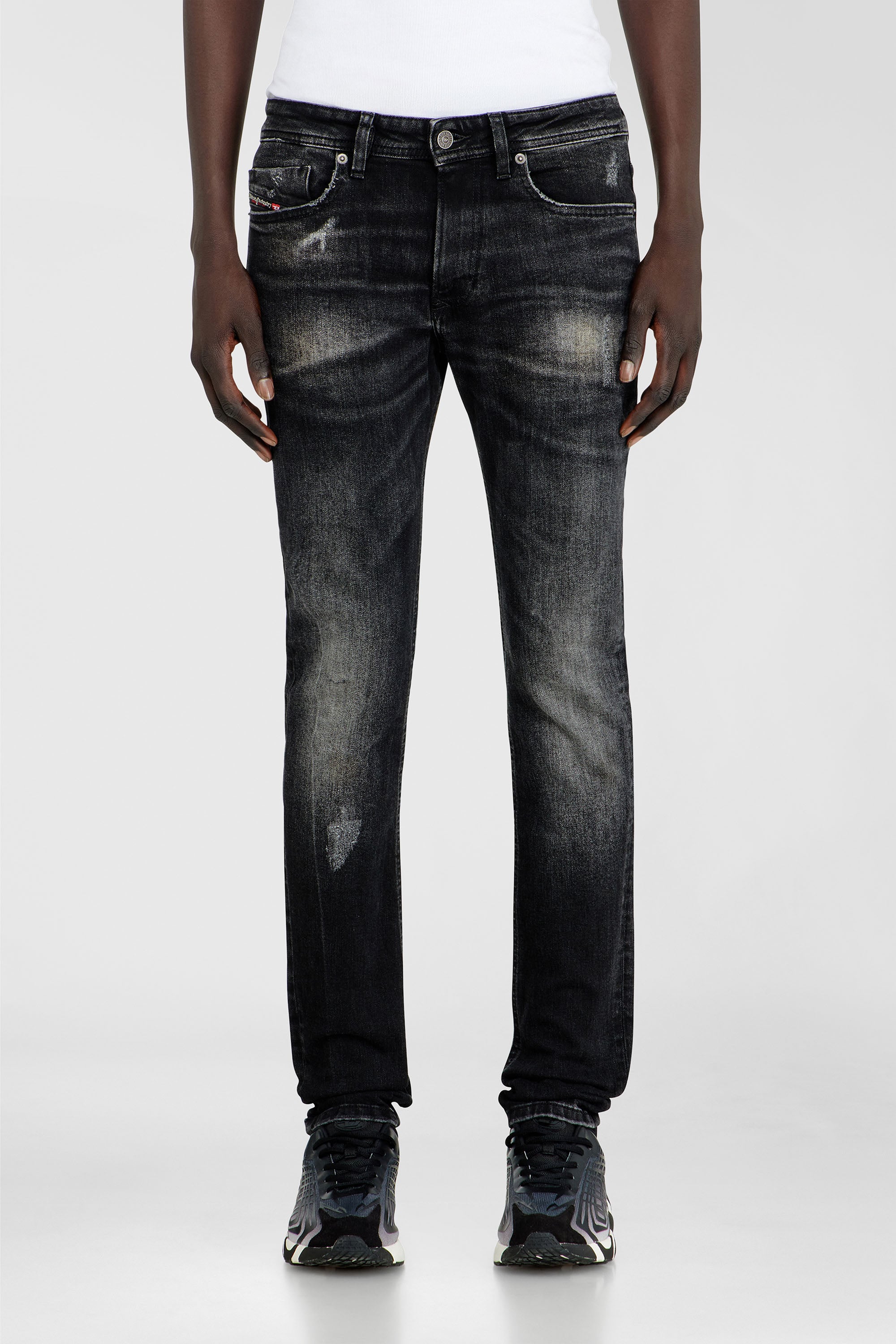 Diesel - Skinny Jeans 1979 Sleenker 0DBDP Hombre, Negro/Gris oscuro - 1