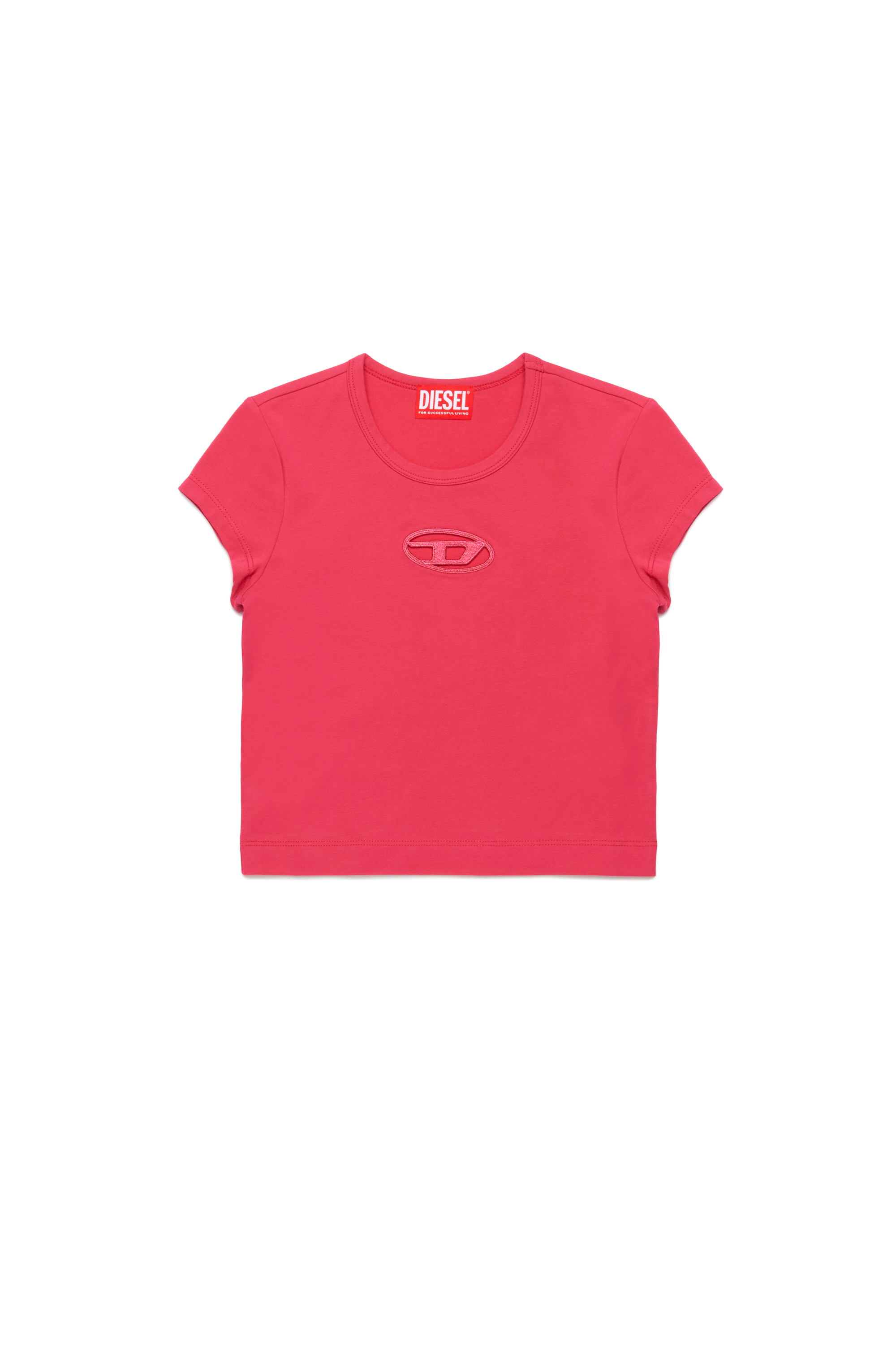 Diesel - TANGIE, Camiseta con logotipo Oval D recortado Mujer in Rosa - 1