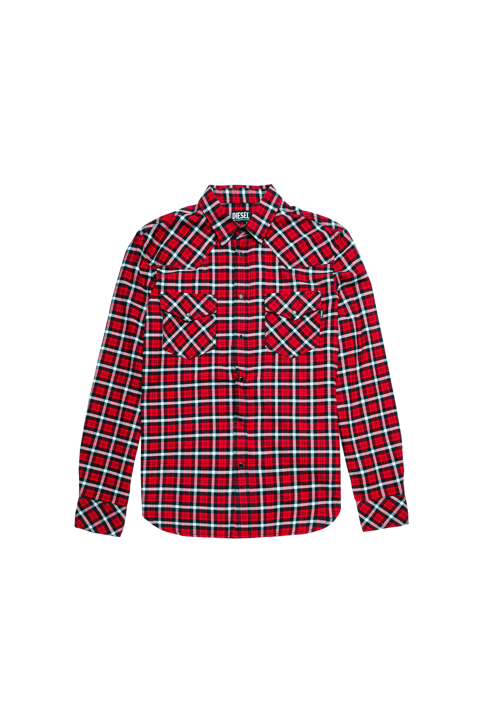 S-EAST-LONG-CHK-B, Rojo/Negro - Camisas