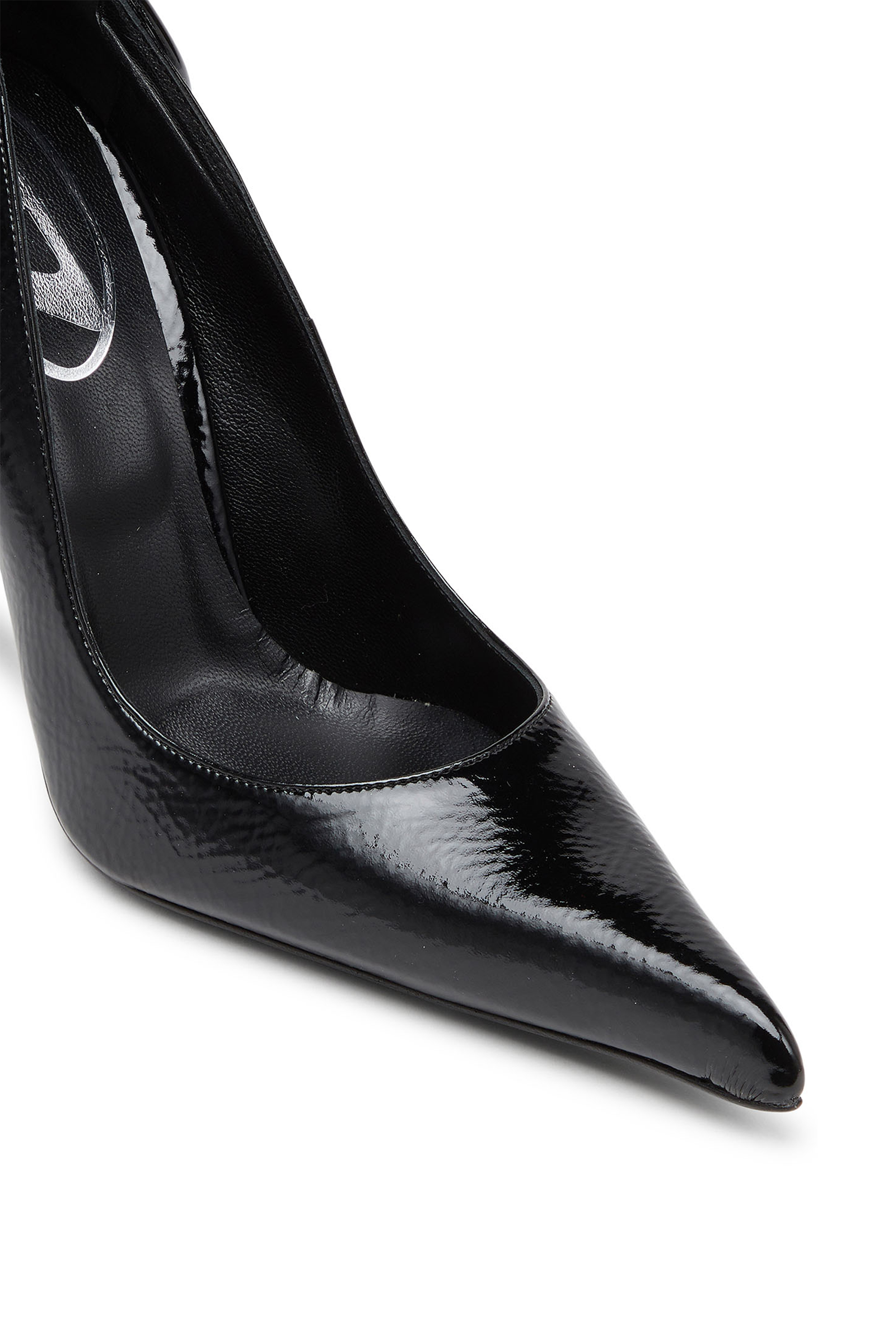 Diesel - D-TEN&HALF P, Mujer Zapatos de salón brillantes con tacón curvado in Negro - Image 6