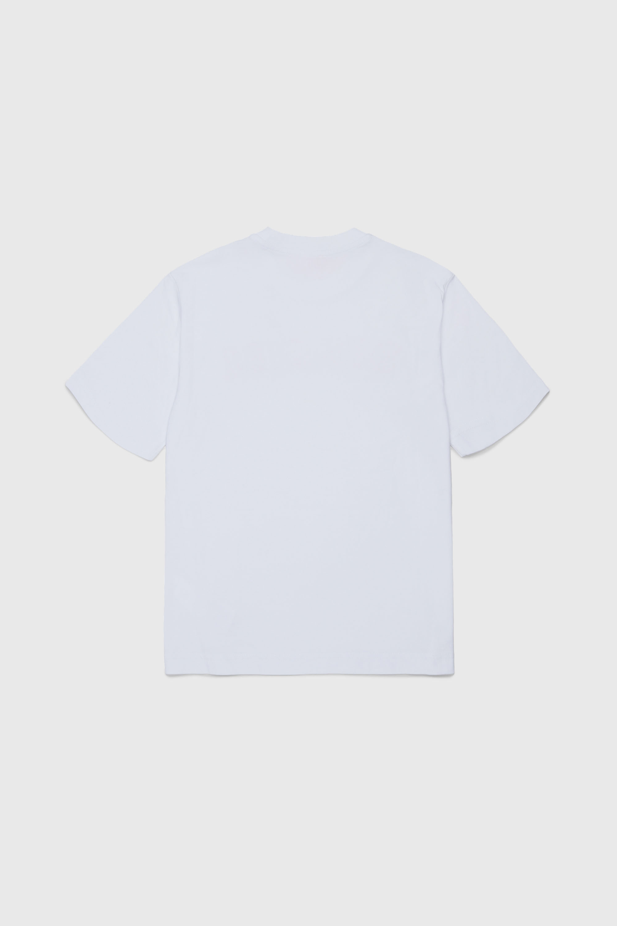 Diesel - TJEANS OVER, Camiseta de algod&oacute;n con logo efecto deshilachado Hombre in Blanco - 2