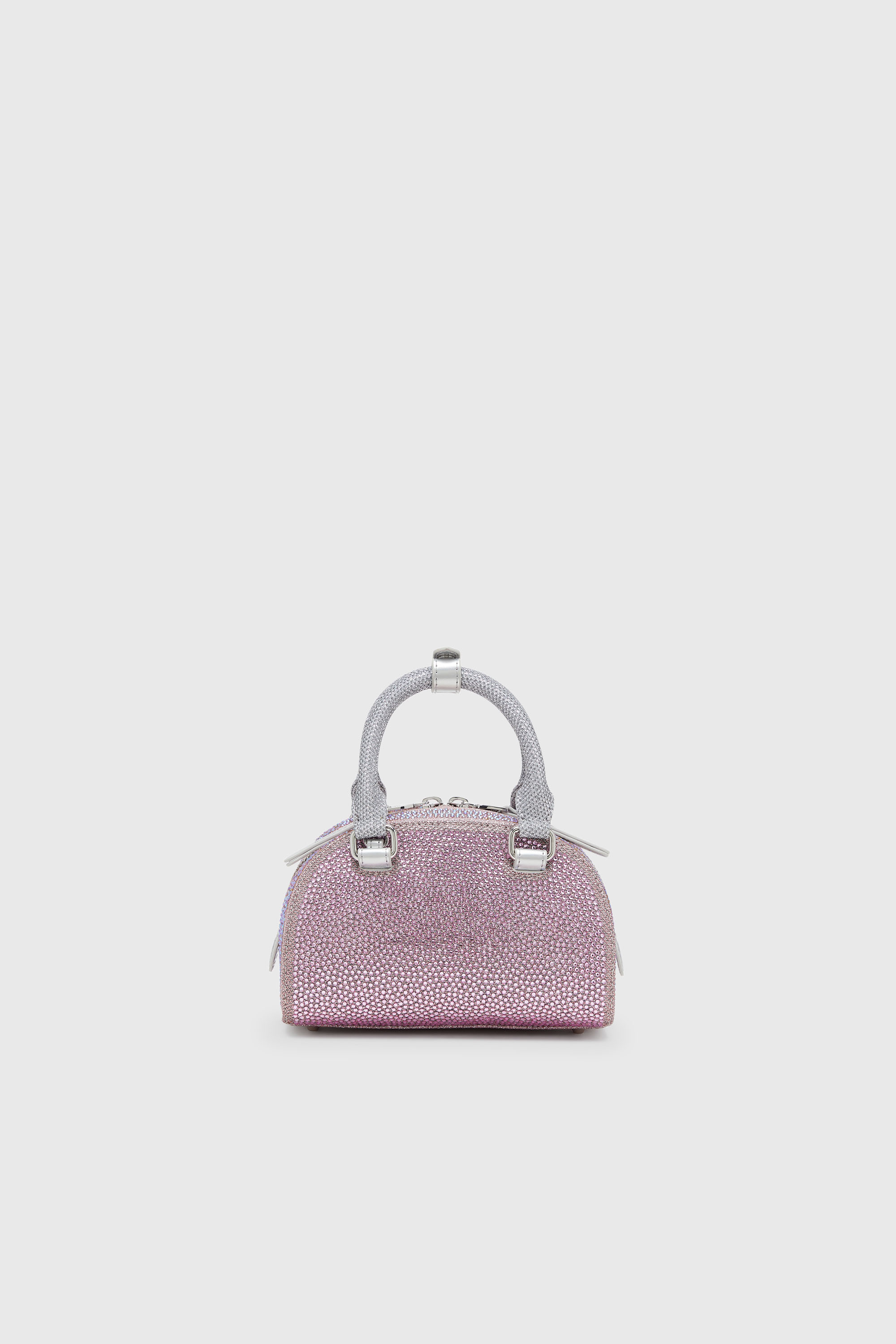 Diesel - 1DR DOME CROSSBODY, 1DR Dome - Peque&ntilde;o bolso bandolera en crystal Lurex Mujer in Rosa - 2