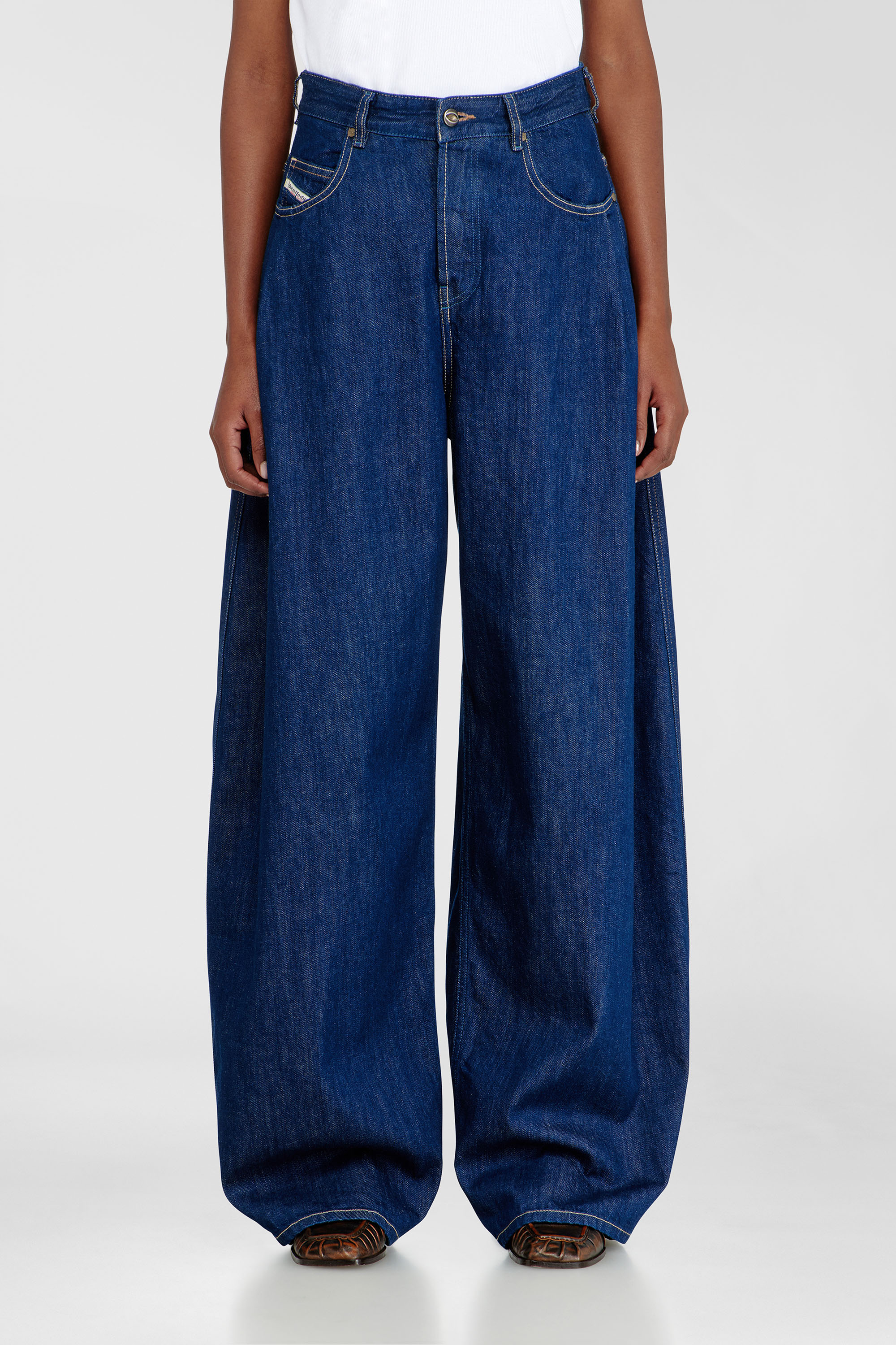 Diesel - Relaxed Jeans 1987 D-Khelz 09Q09 Mujer, Azul Oscuro - 4