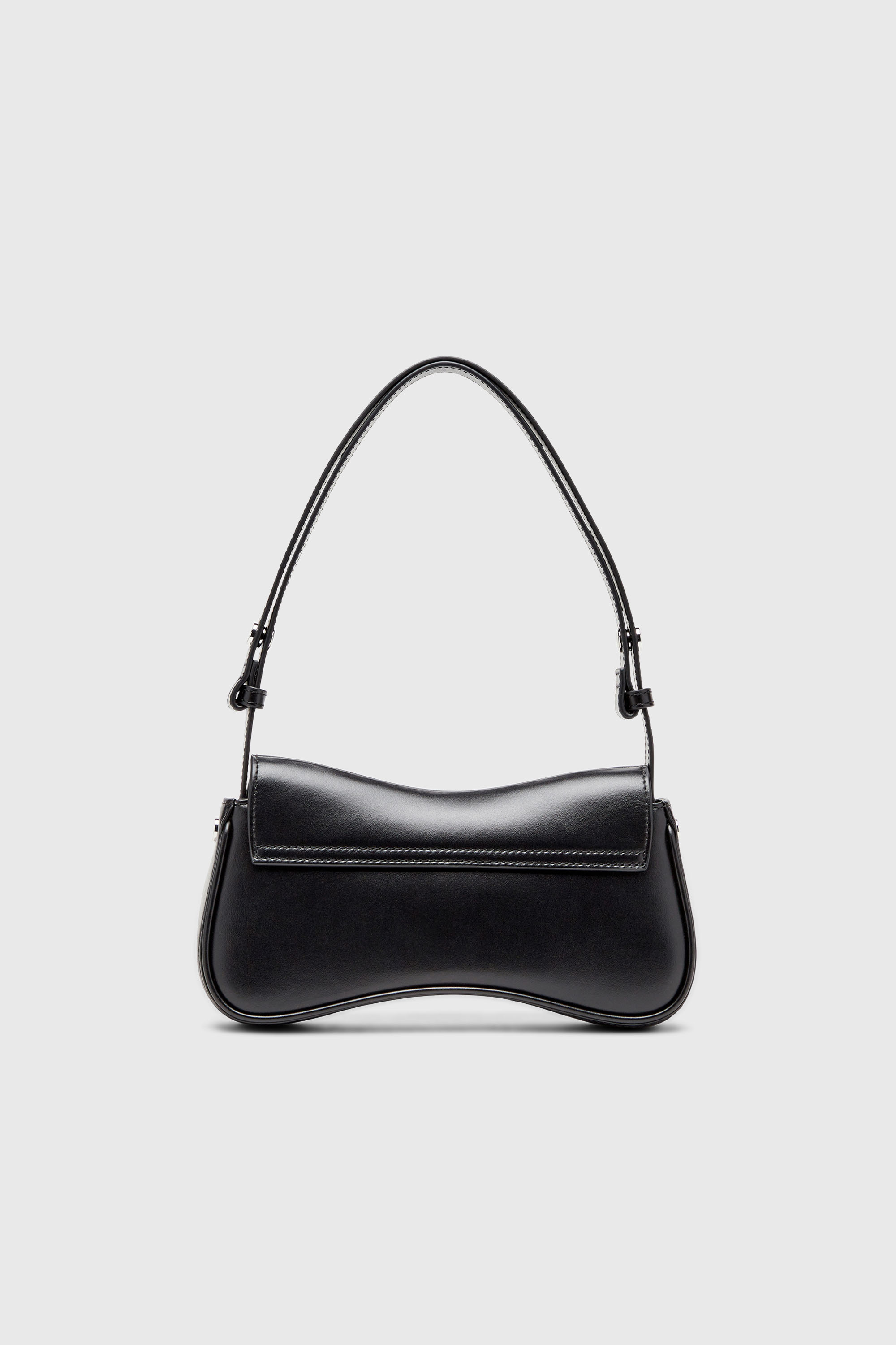Diesel - PLAY CLUTCH, Play-Bolso de hombro de cuero semibrillante Mujer in Negro - 2