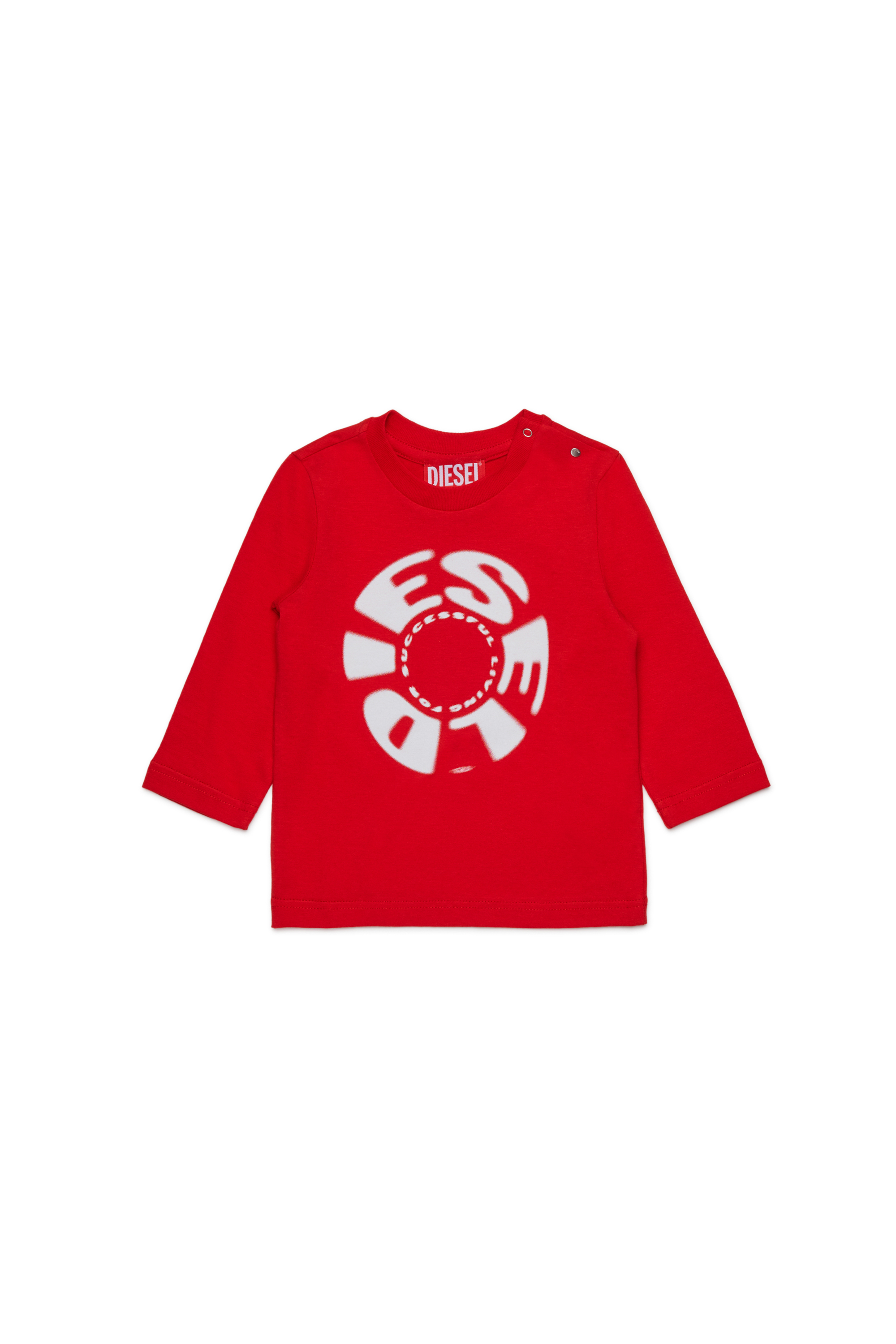 Diesel - TRAVONB, Camiseta de algodón con estampado Hombre in Rojo - 1