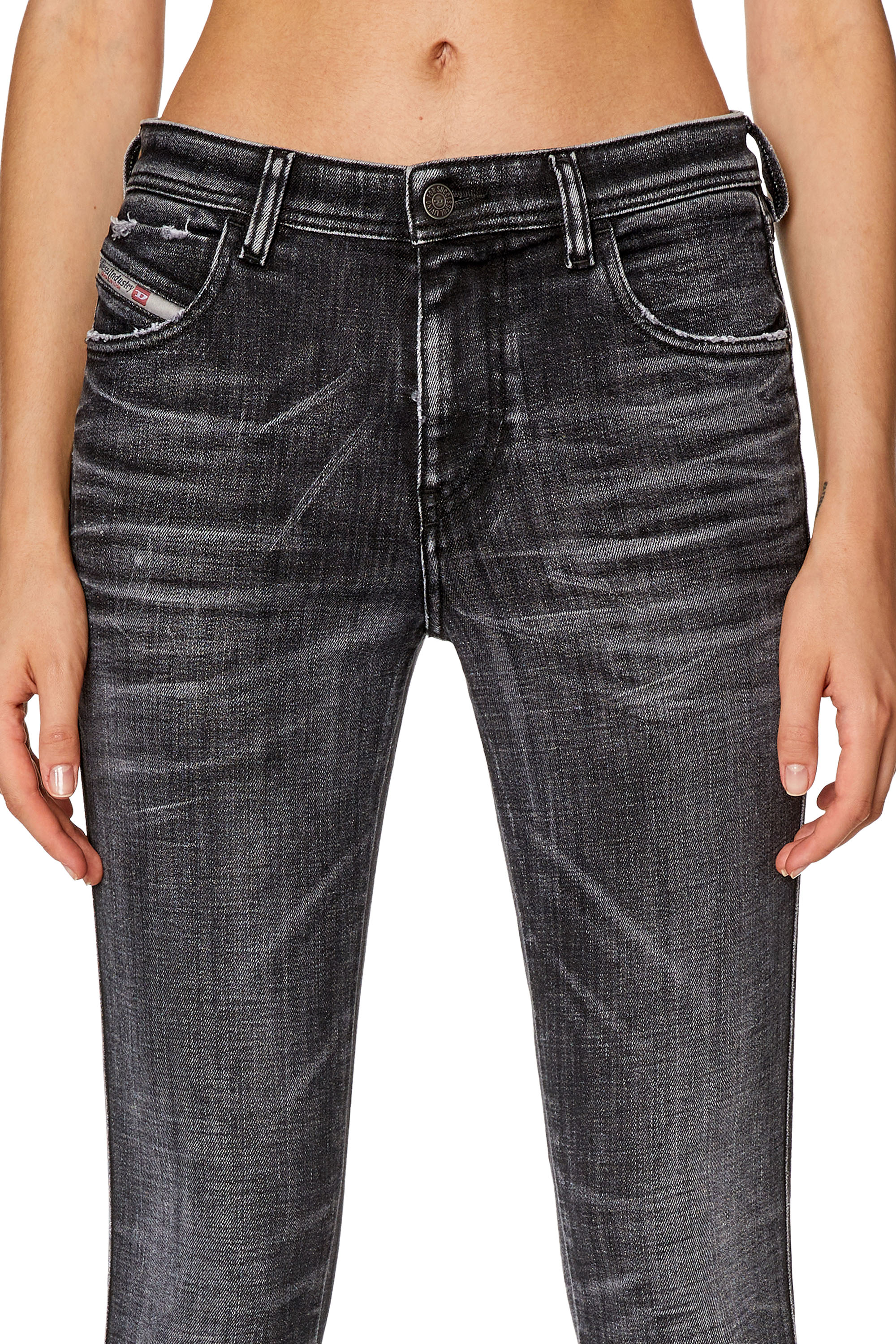 Diesel - Skinny Jeans 2015 Babhila 09G50, Negro/Gris oscuro - Image 3