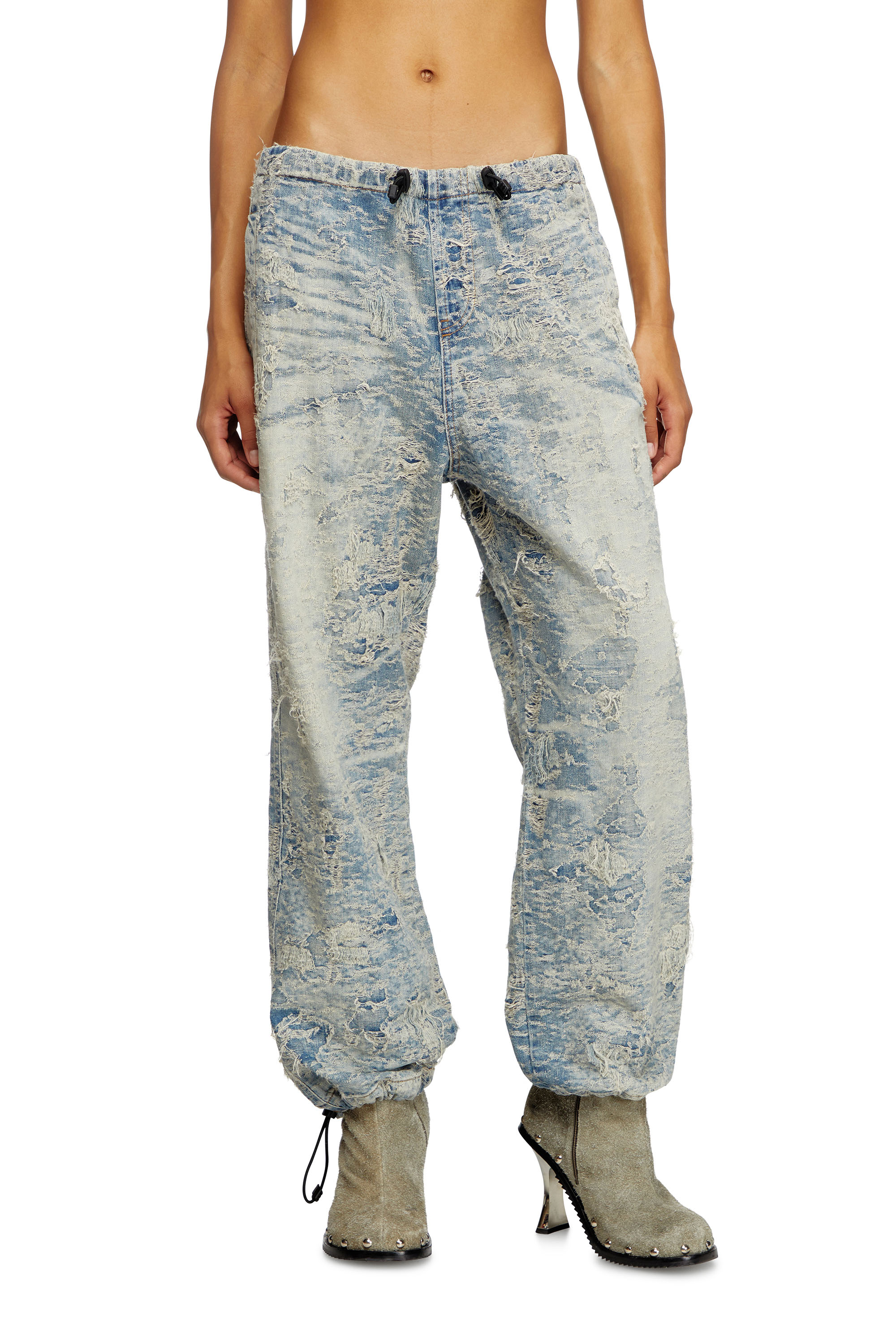 Diesel - Relaxed Jeans D-Martial 007Z7 Unisex, Azul Claro - 1