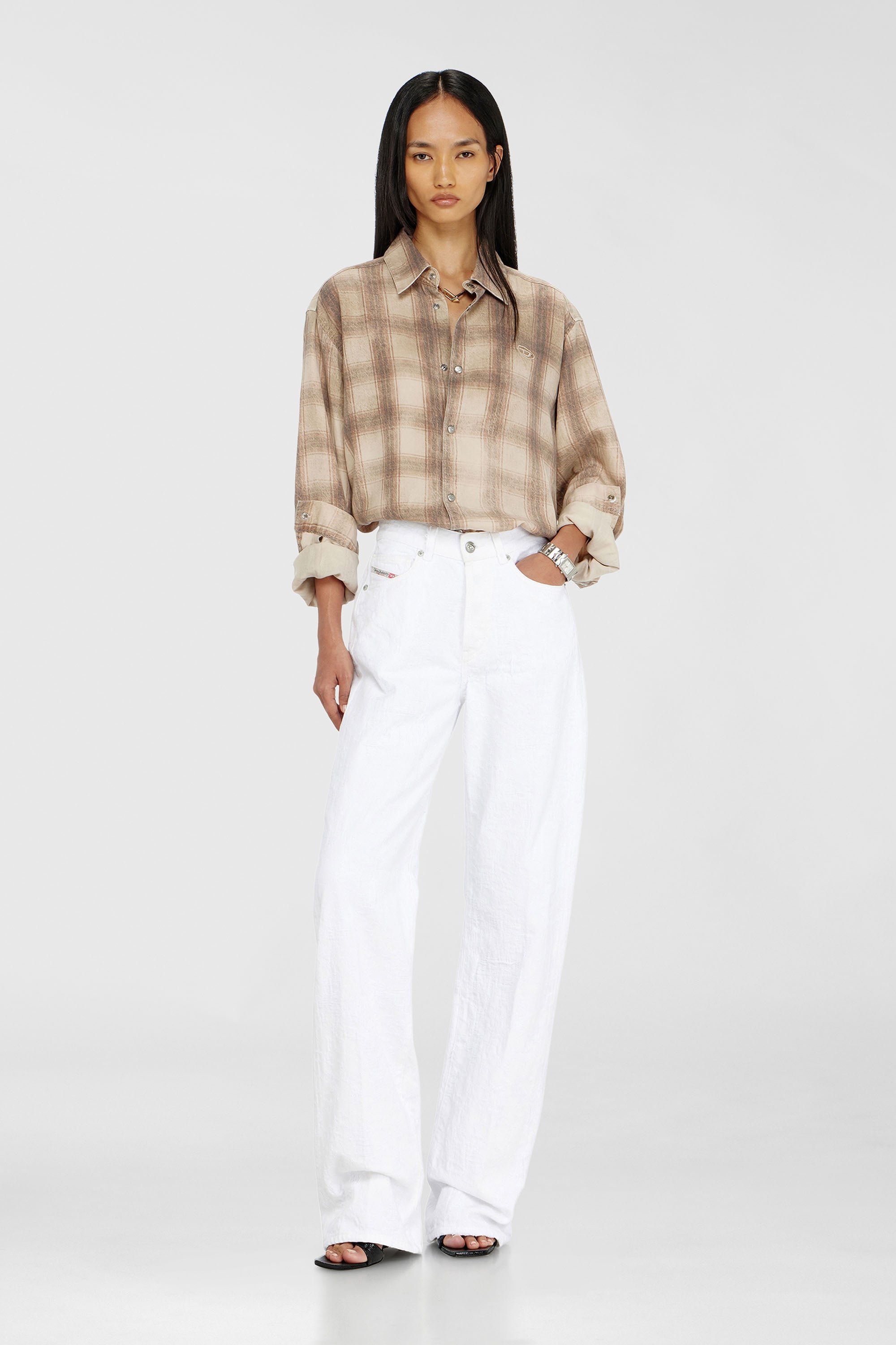 Diesel - Regular Jeans 1971 D-Sent 007EX Mujer, Blanco - 1
