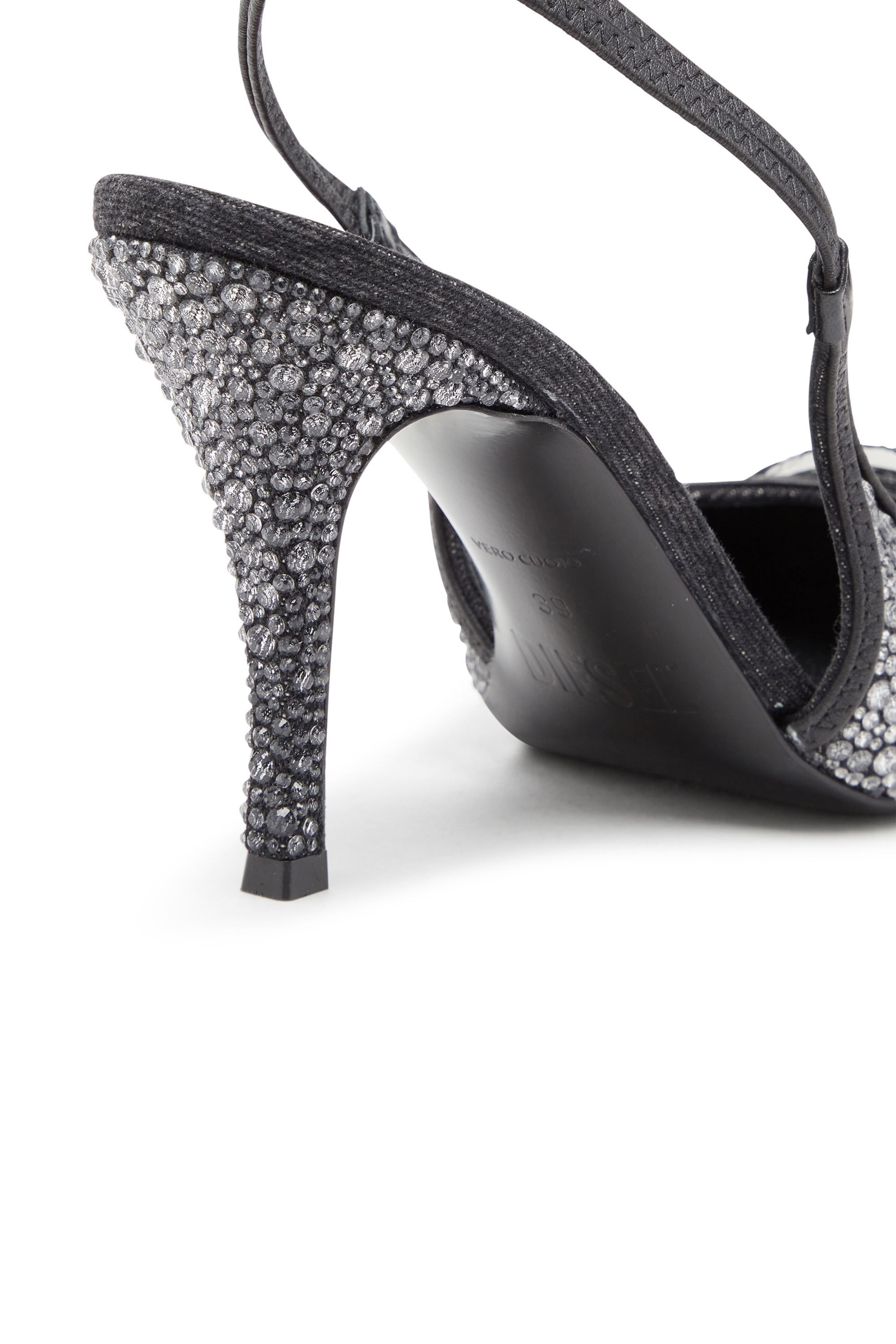 Diesel - D-VENUS SB, Mujer D-Venus-Zapatos sin talón de denim con piedras in Negro - Image 5