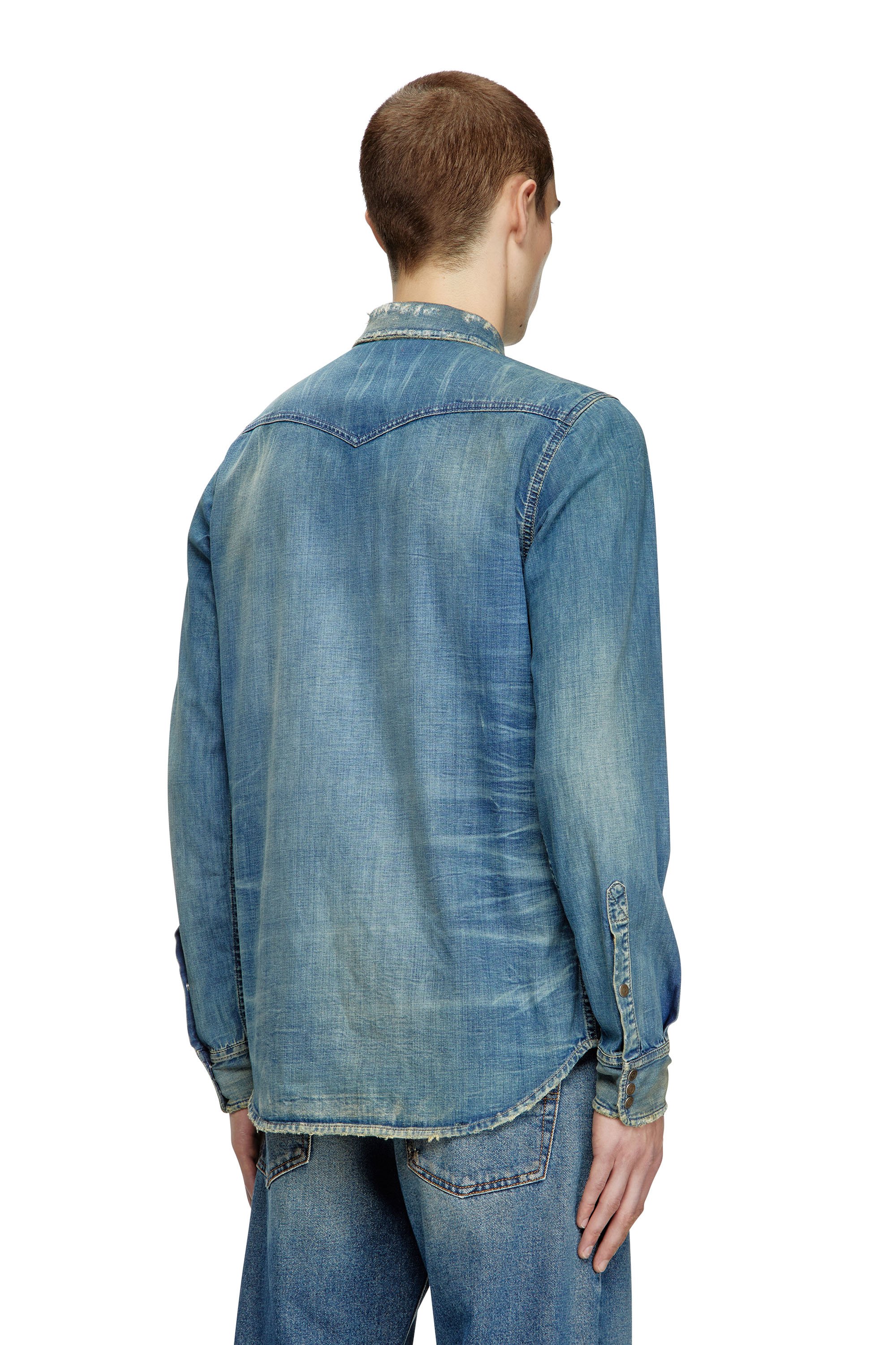 Diesel - D-VEGA, Sobrecamisa denim Hombre in Azul marino - 4