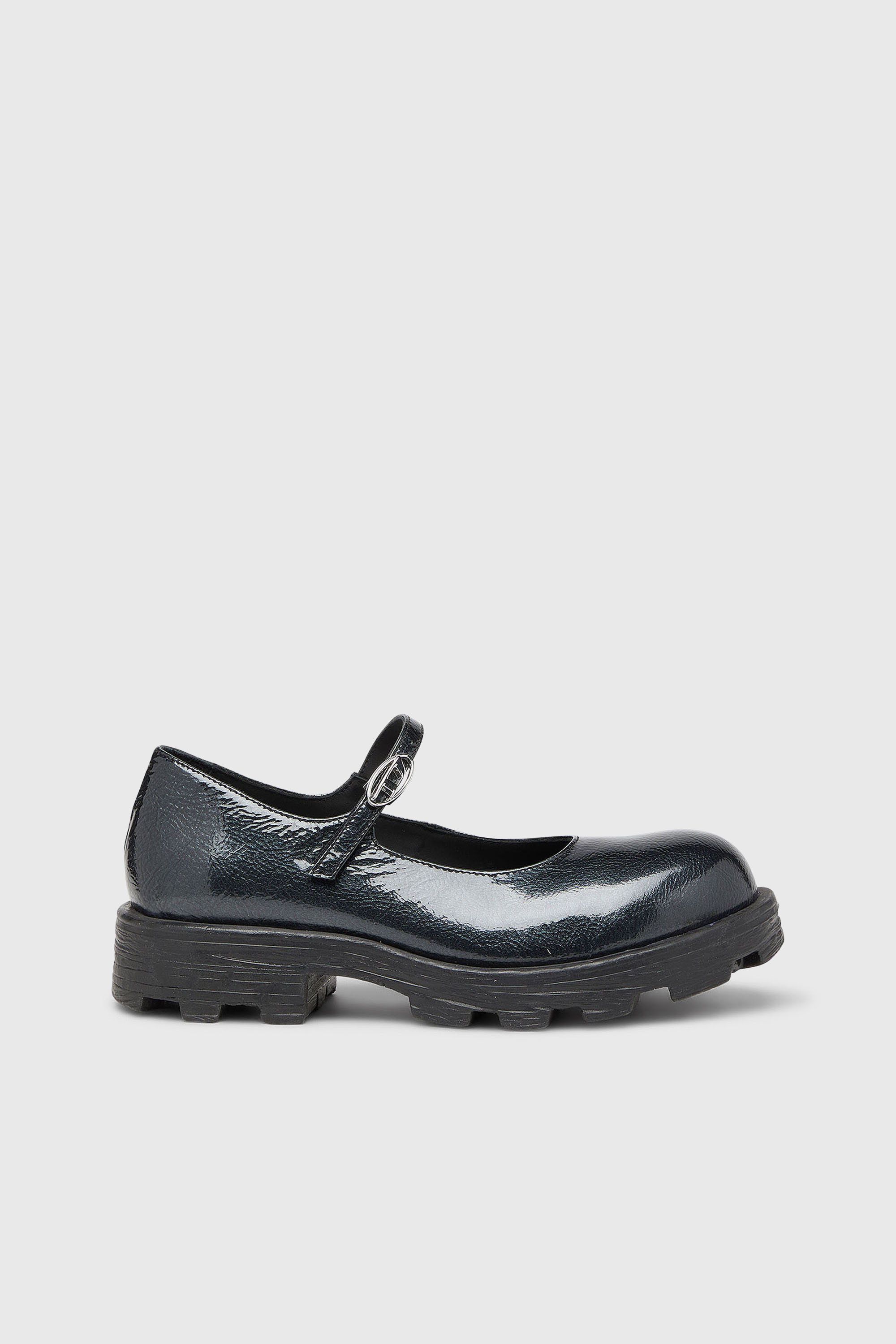 Diesel - D-HAMMER MARY JANE, D-Hammer - Merceditas con suela dentada en charol Mujer in Negro - 1