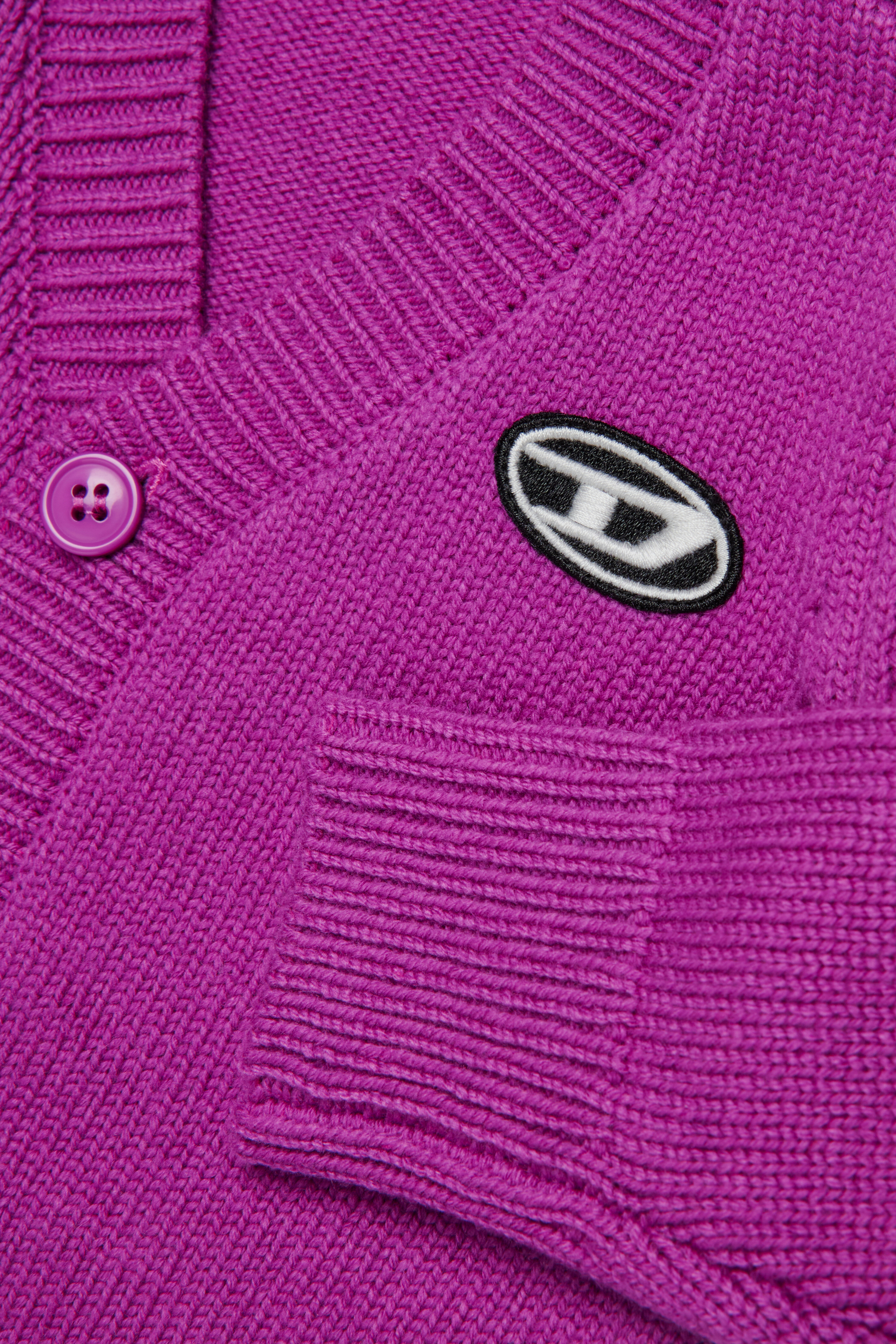 Diesel - KLONCARDIGANB, Cardigan de mezcla de lana Unisex in Morado - 4