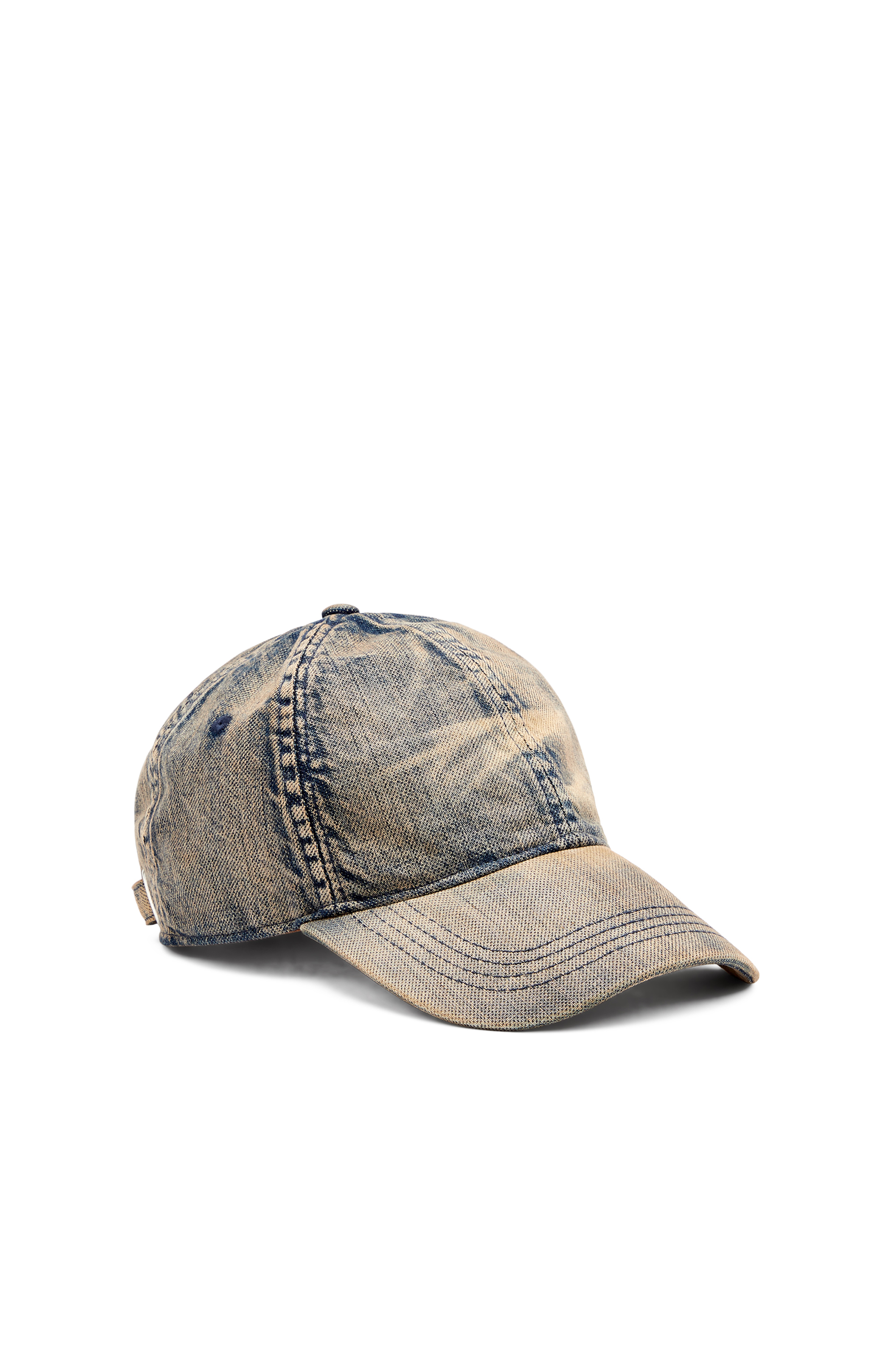 Diesel - C-ADOC, Gorra de béisbol en denim solarizado Hombre in Azul marino - 1