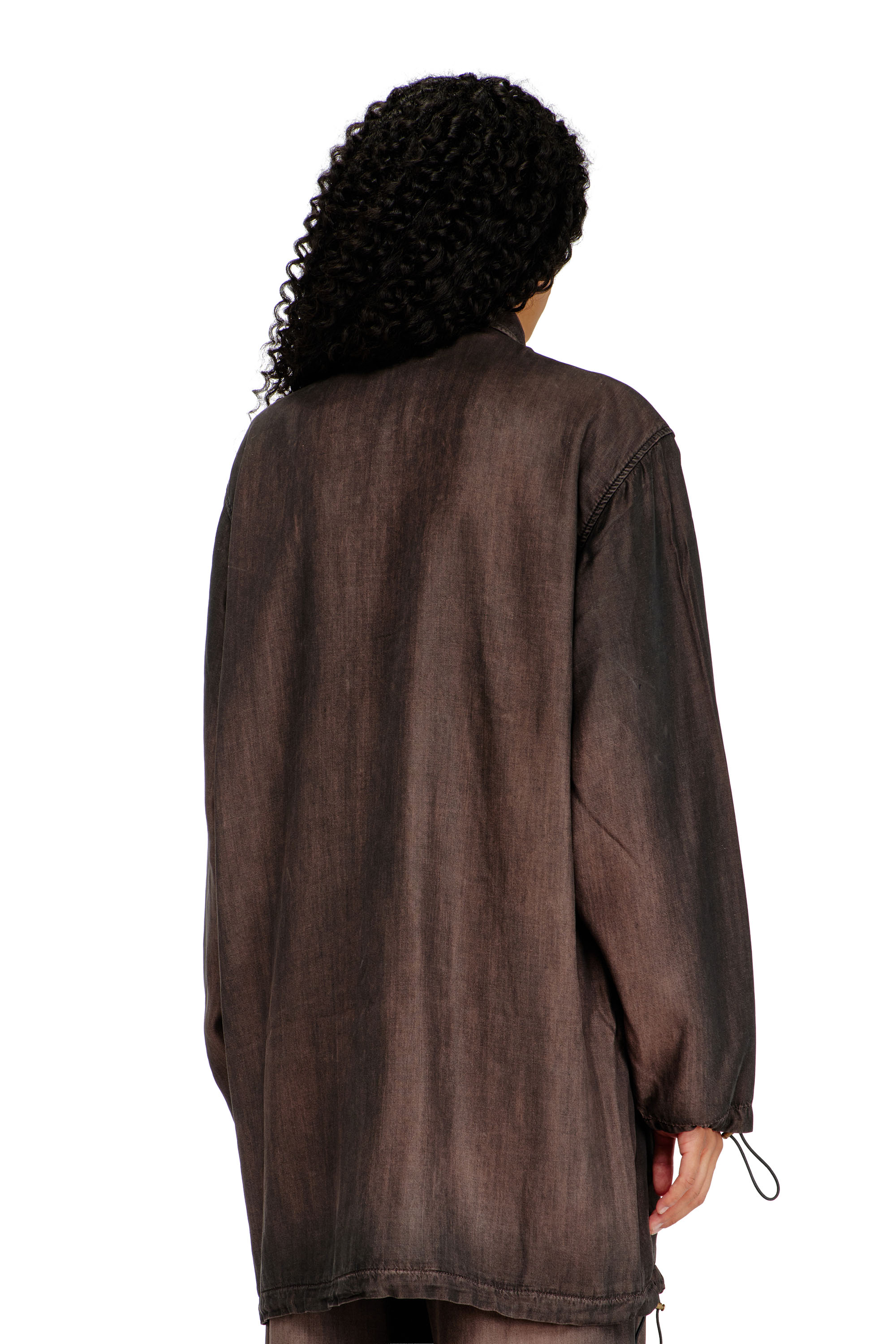 Diesel - DE-TROIT-S, Chaqueta ligera de denim fluido recubierto Mujer in ToBeDefined - 4