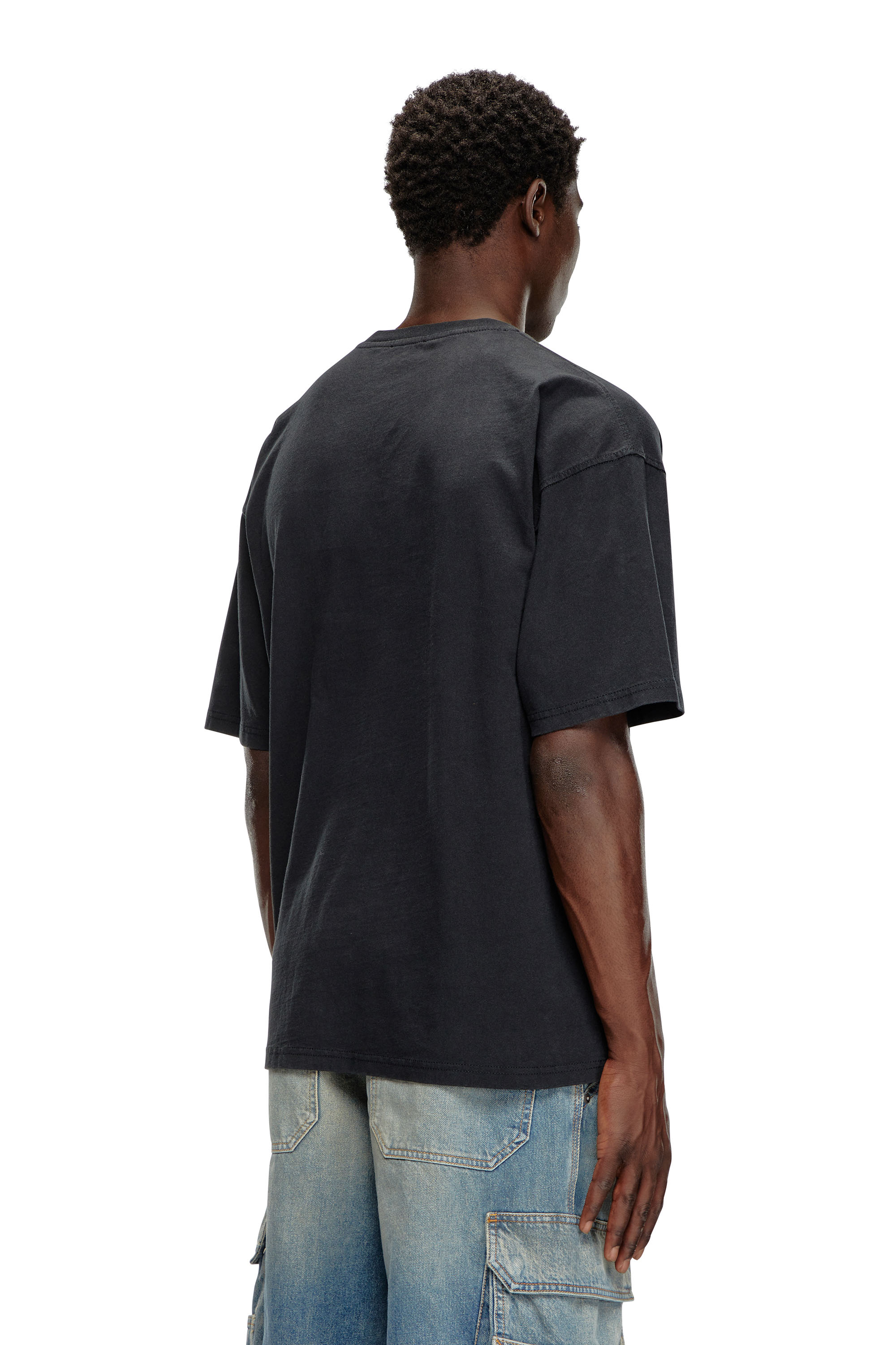 Diesel - T-BOXT-N14, Hombre Camiseta con logotipo desgastado en relieve in Negro - Image 3