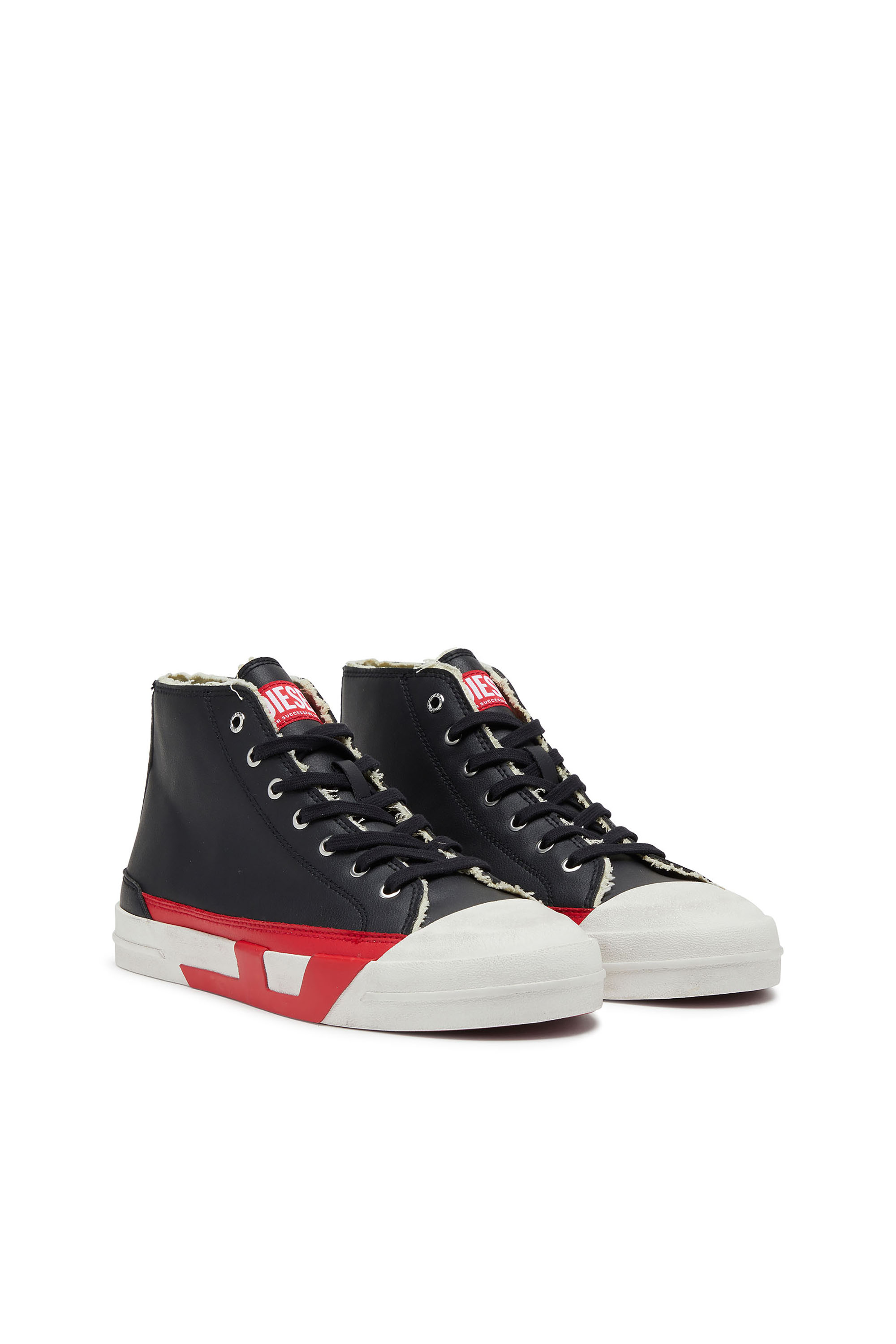 Diesel - S-D-VERSE MID II, S-D-Verse Zapatillas vulcanizadas con logo D Hombre in Negro - 3