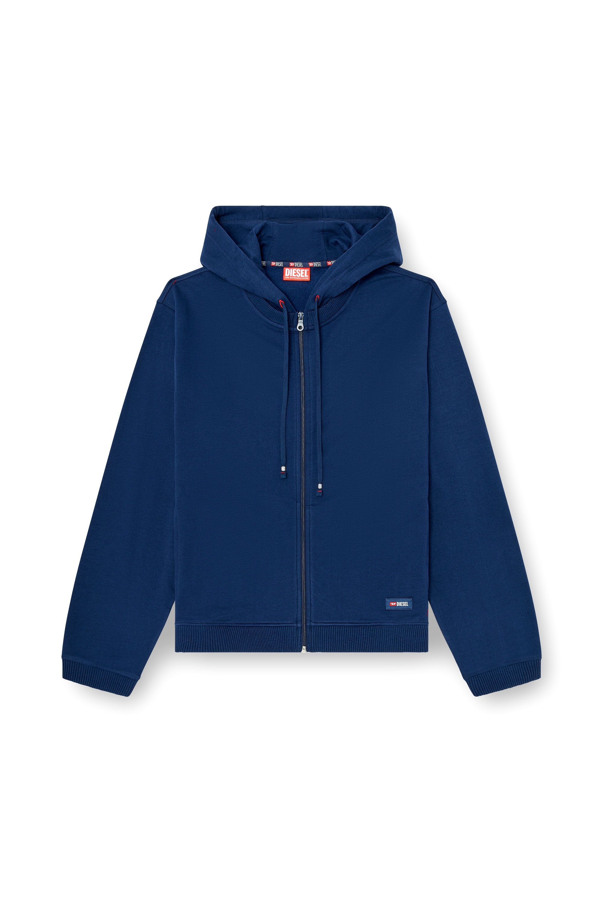 Diesel - JOY-D-CORE, Sudadera con capucha en mezcla de algod&oacute;n afelpado Hombre in Azul marino - 3