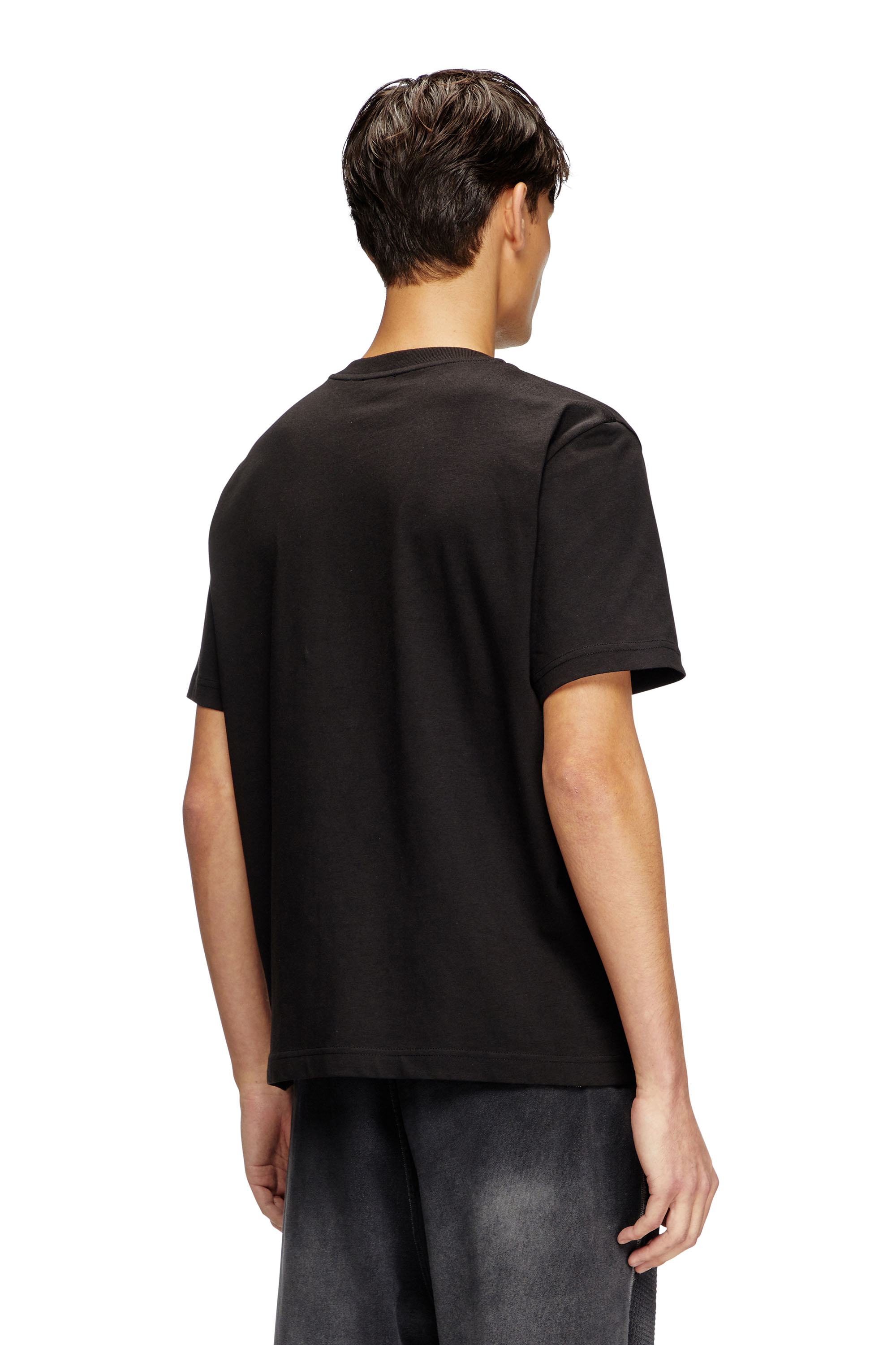 Diesel - T-ADJUST-BIGOVAL, Camiseta con Oval D en relieve Hombre in Negro - 4