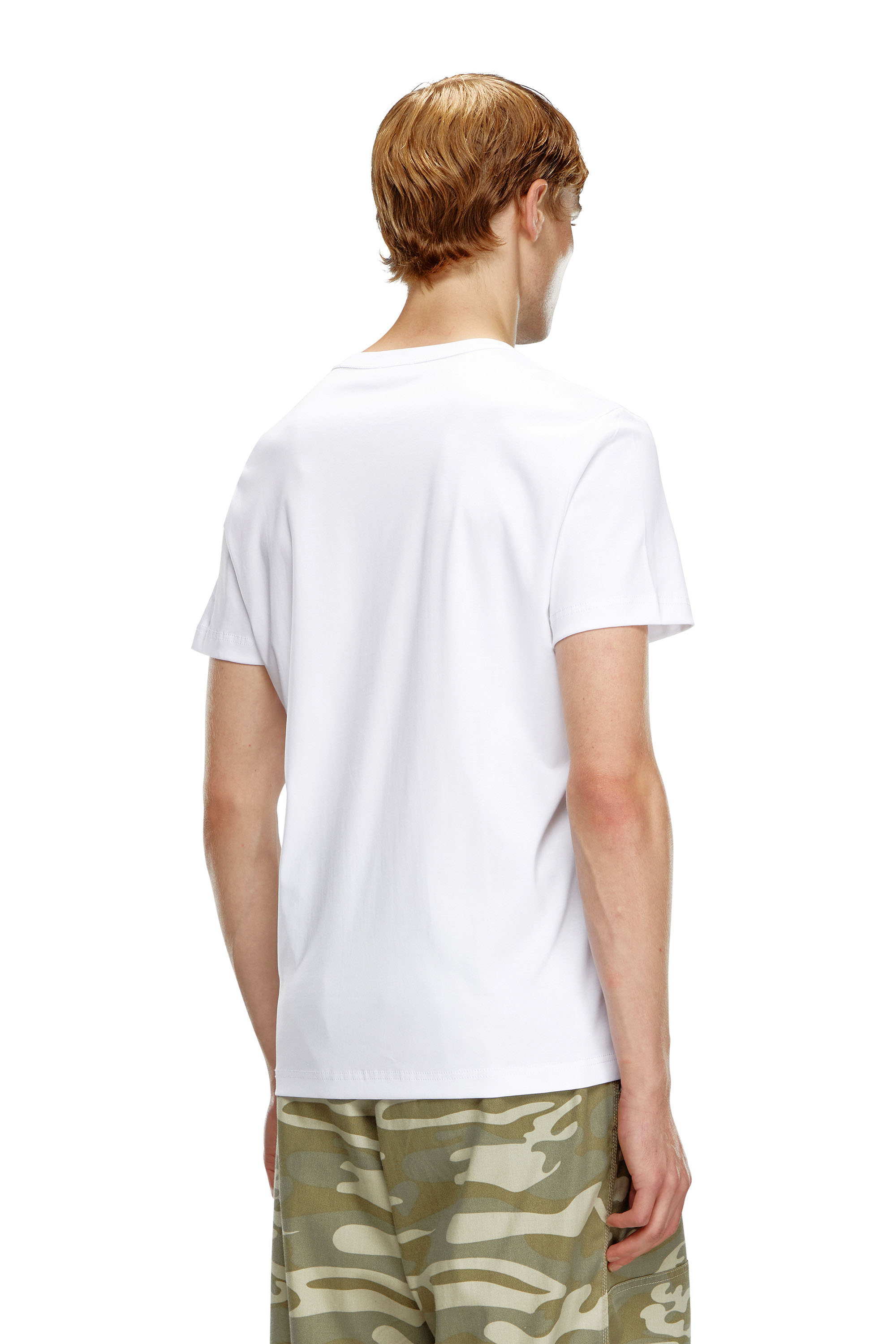 Diesel - T-MIEGOR-K77, Camiseta de algodón mercerizado Hombre in Blanco - 4