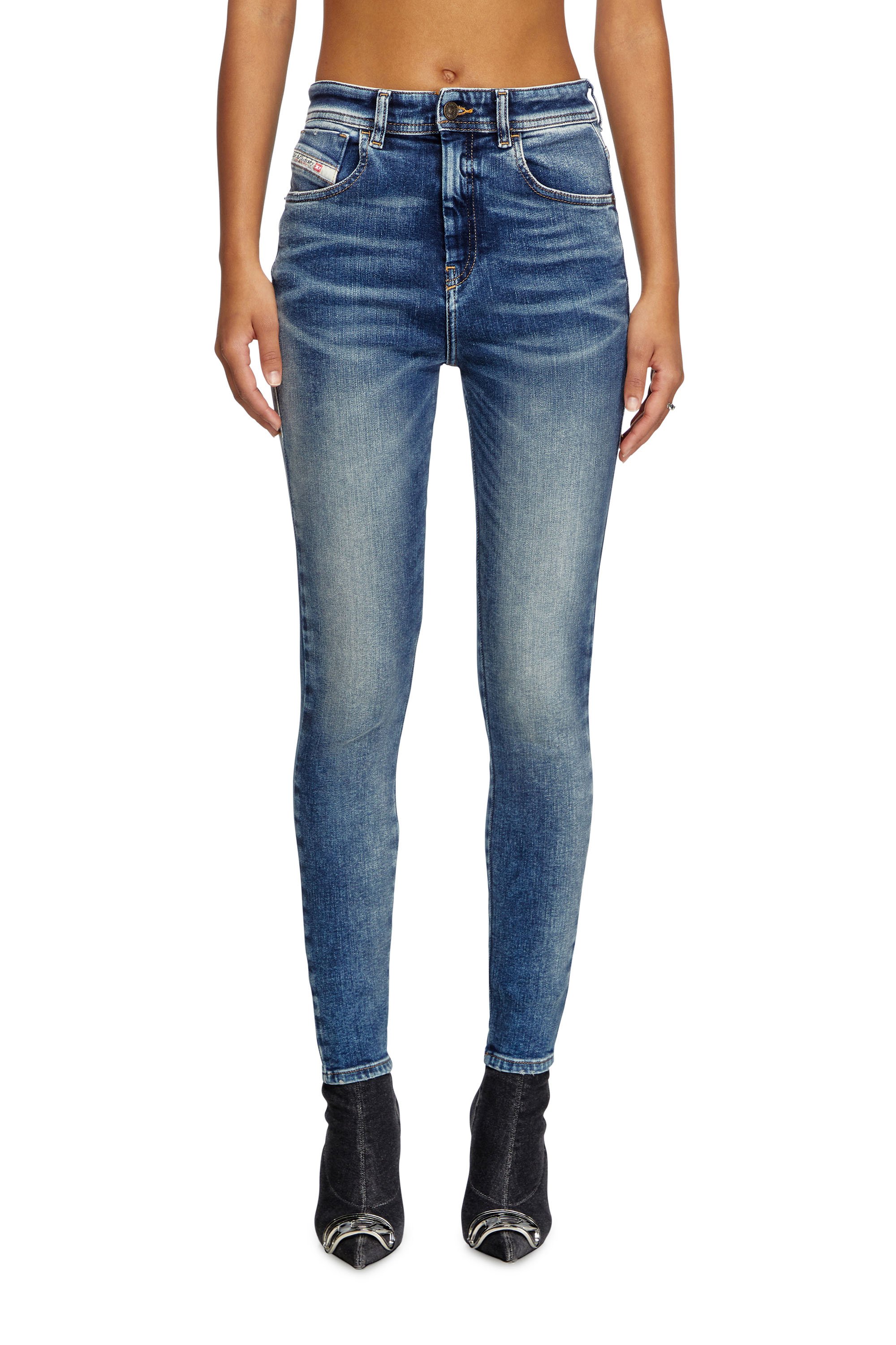 Diesel - Skinny Jeans 1984 Slandy-High 007Y9 Mujer, Azul medio - 1