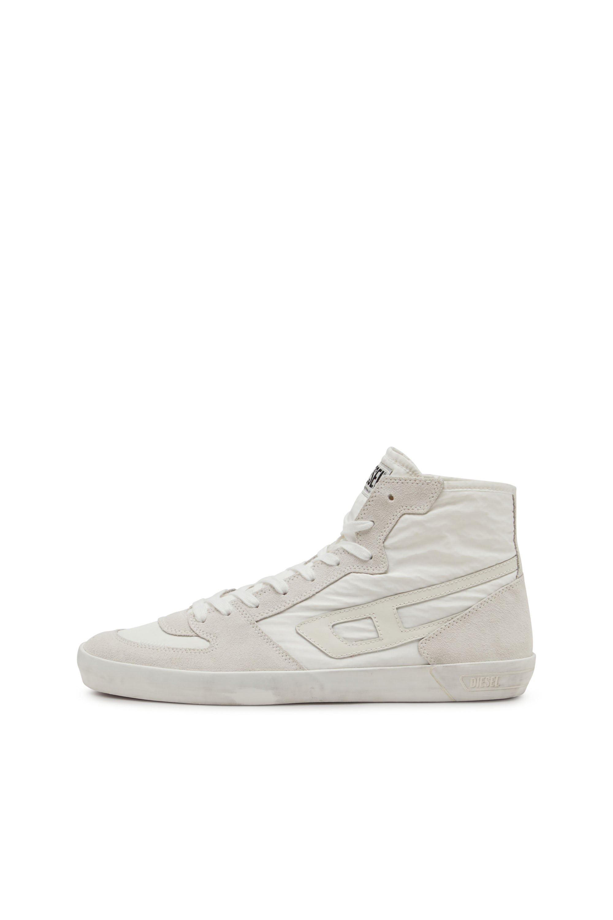 Diesel - S-LEROJI D-1 MID, Deportivas altas de ripstop acolchado y gamuza Hombre in Blanco - 7