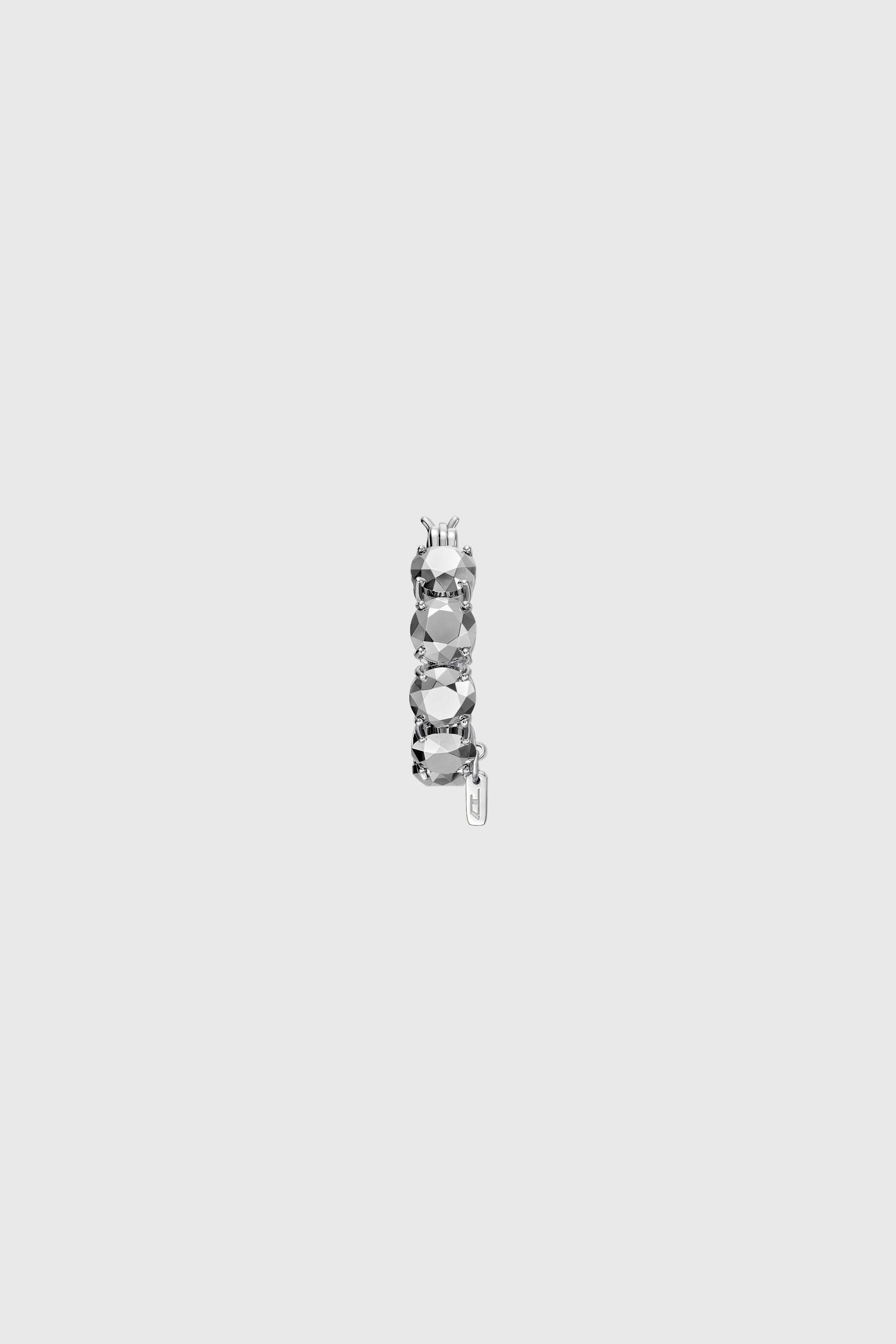 Diesel - DL1357040 STERLING SILVER JEWEL, Unisex's Sterling Silver Hoop Earring in Silver - 2