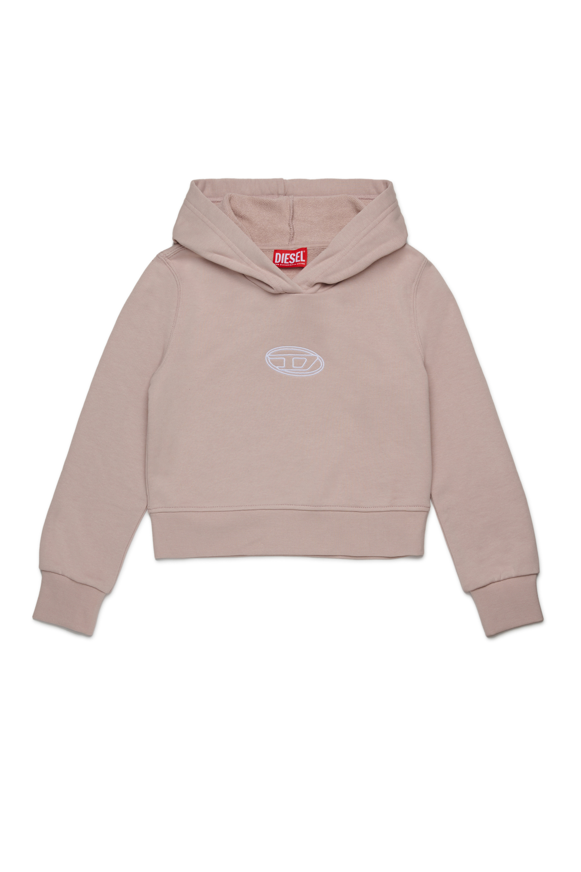 Diesel - SASYHOOD, Sudadera de algodón con logo bordado Mujer in Rosa - 1