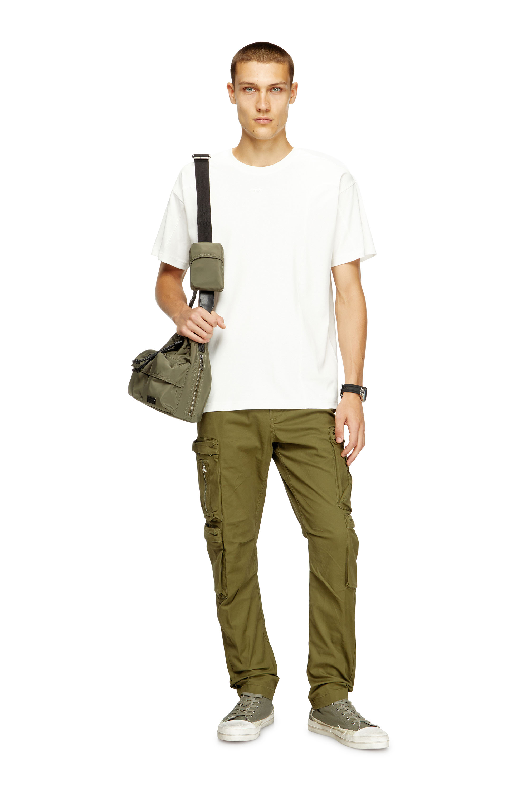 Diesel - T-NORM-INT, Camiseta de manga corta con paneles Hombre in Blanco - 2