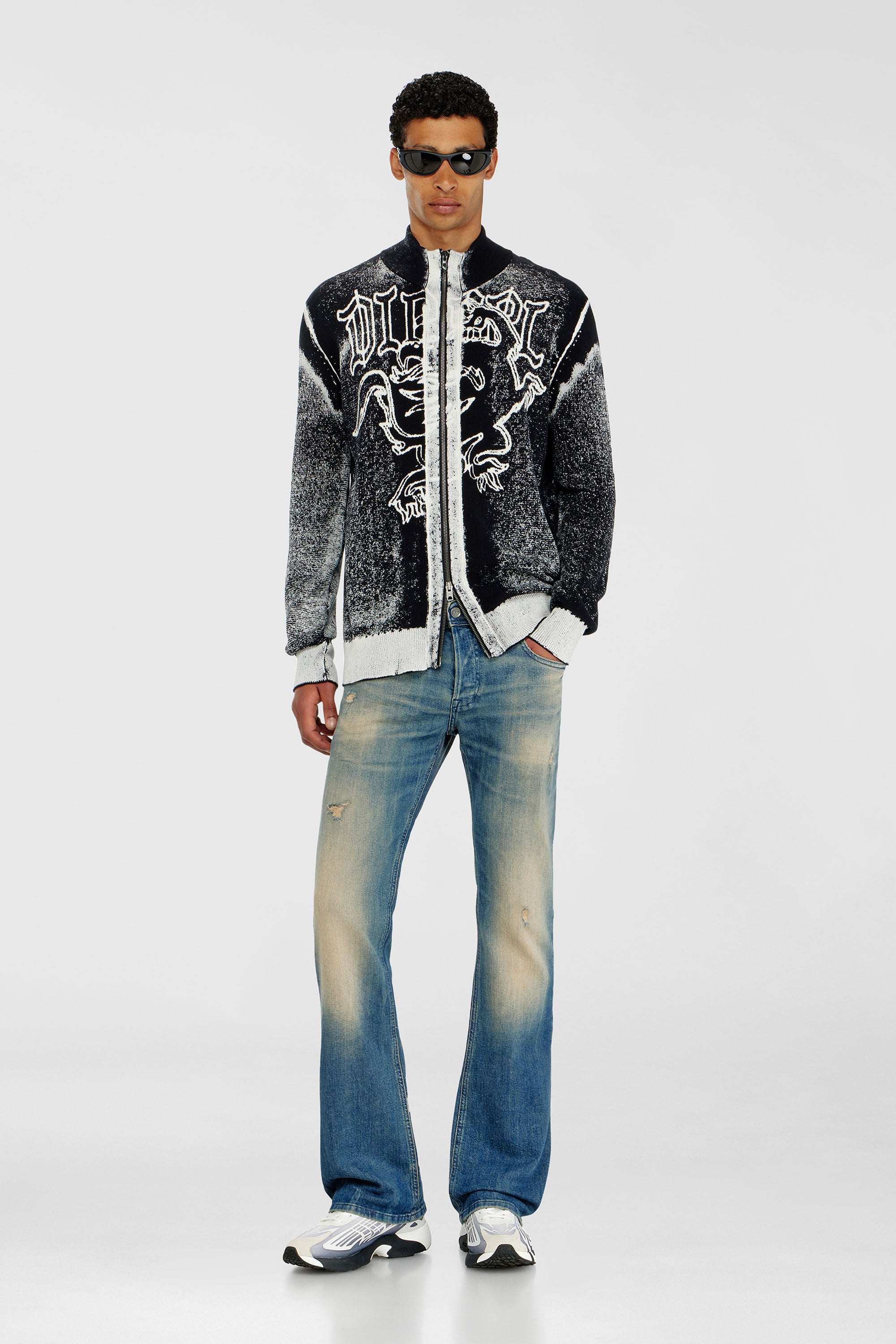 Diesel - Bootcut Jeans 2007 Zatiny 0KBBW Hombre, Azul medio - 1